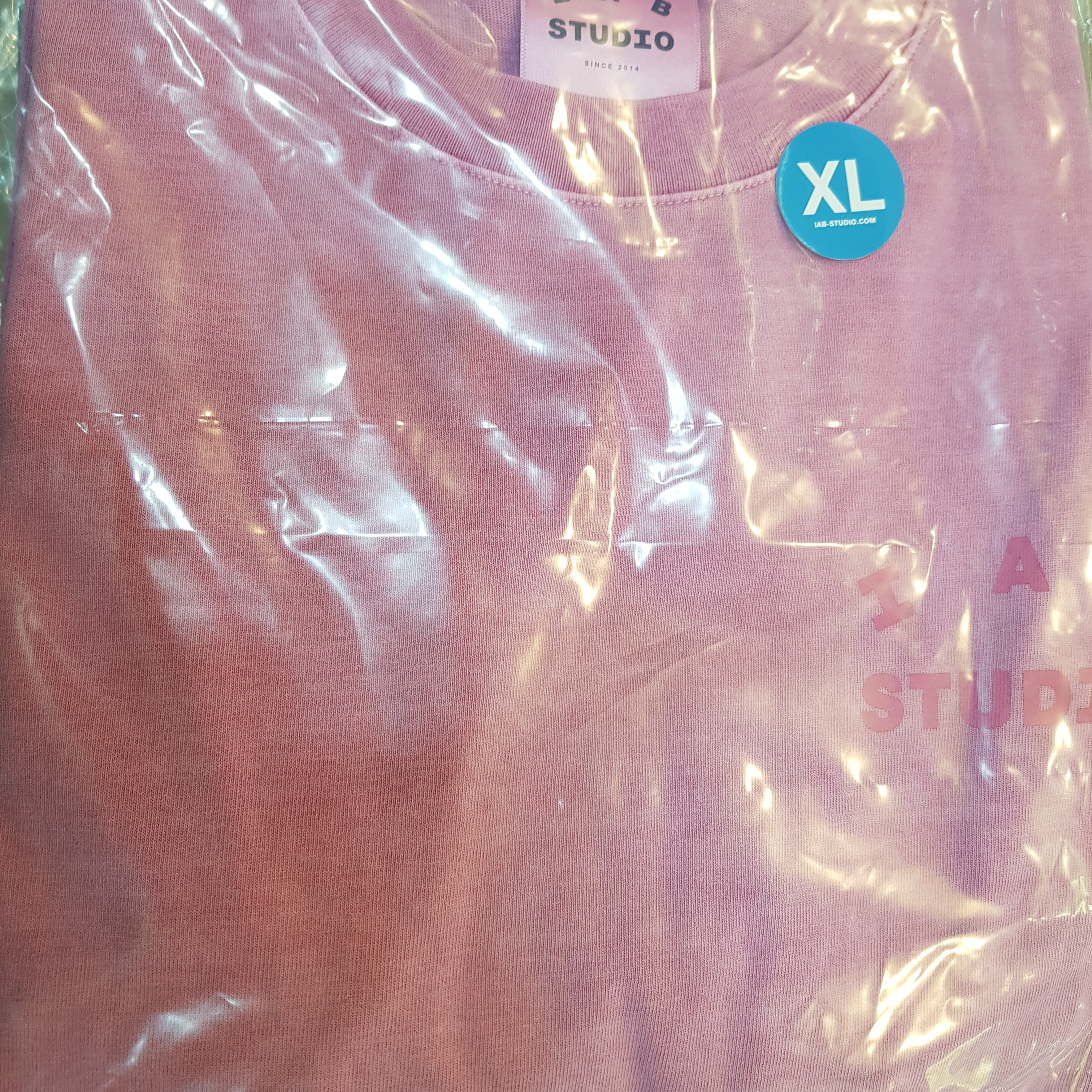 IAB Studio Pigment T-Shirt Magenta, IAB Studio Pigment T-Shirt Oatmeal 착용 스타일 - 1