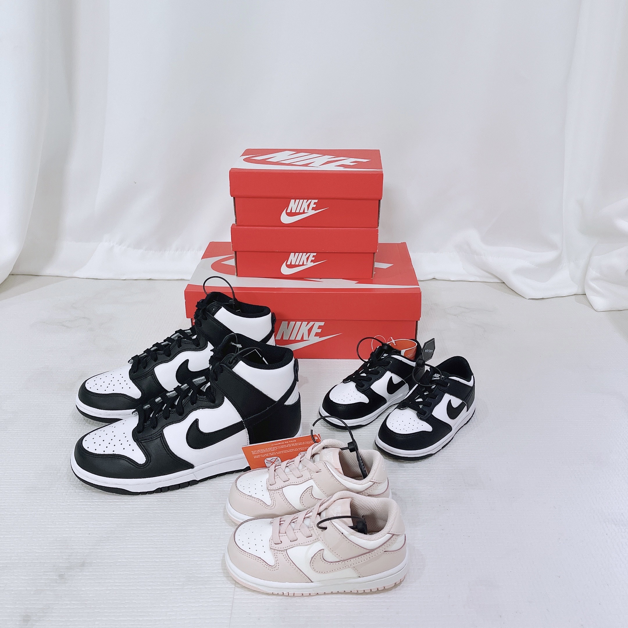 (TD) Nike Dunk Low Black, (TD) Nike Dunk Low Orange Pearl 착용 스타일