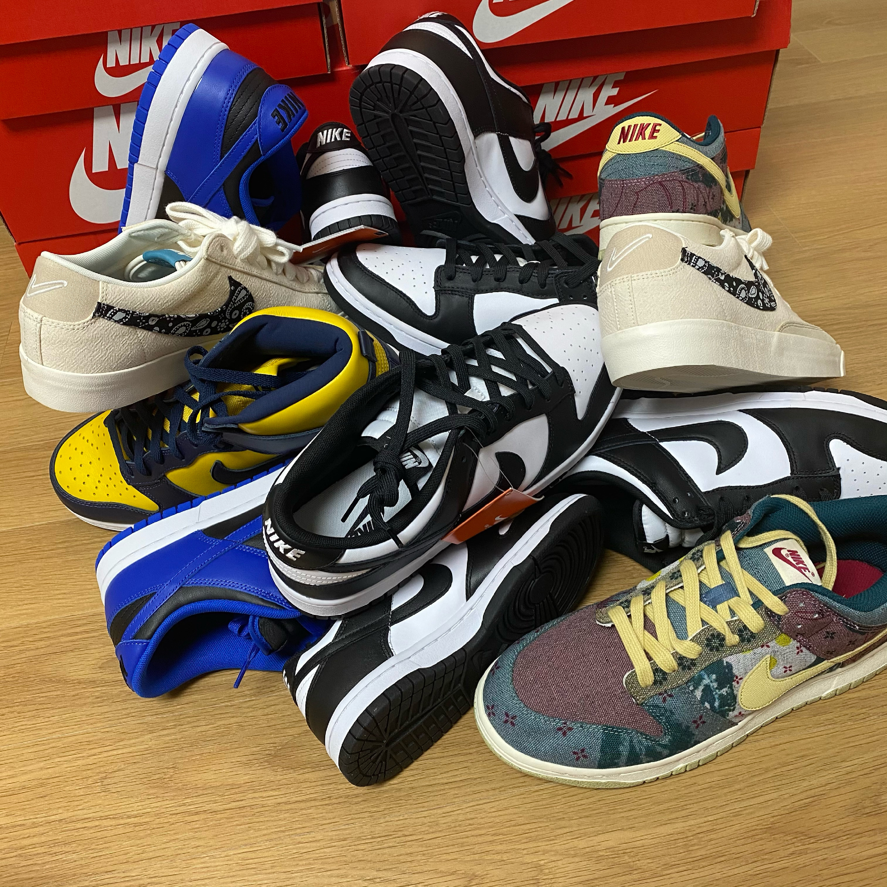 Nike Dunk Low Retro Black, Nike Dunk Low SP Community Garden 착용 스타일