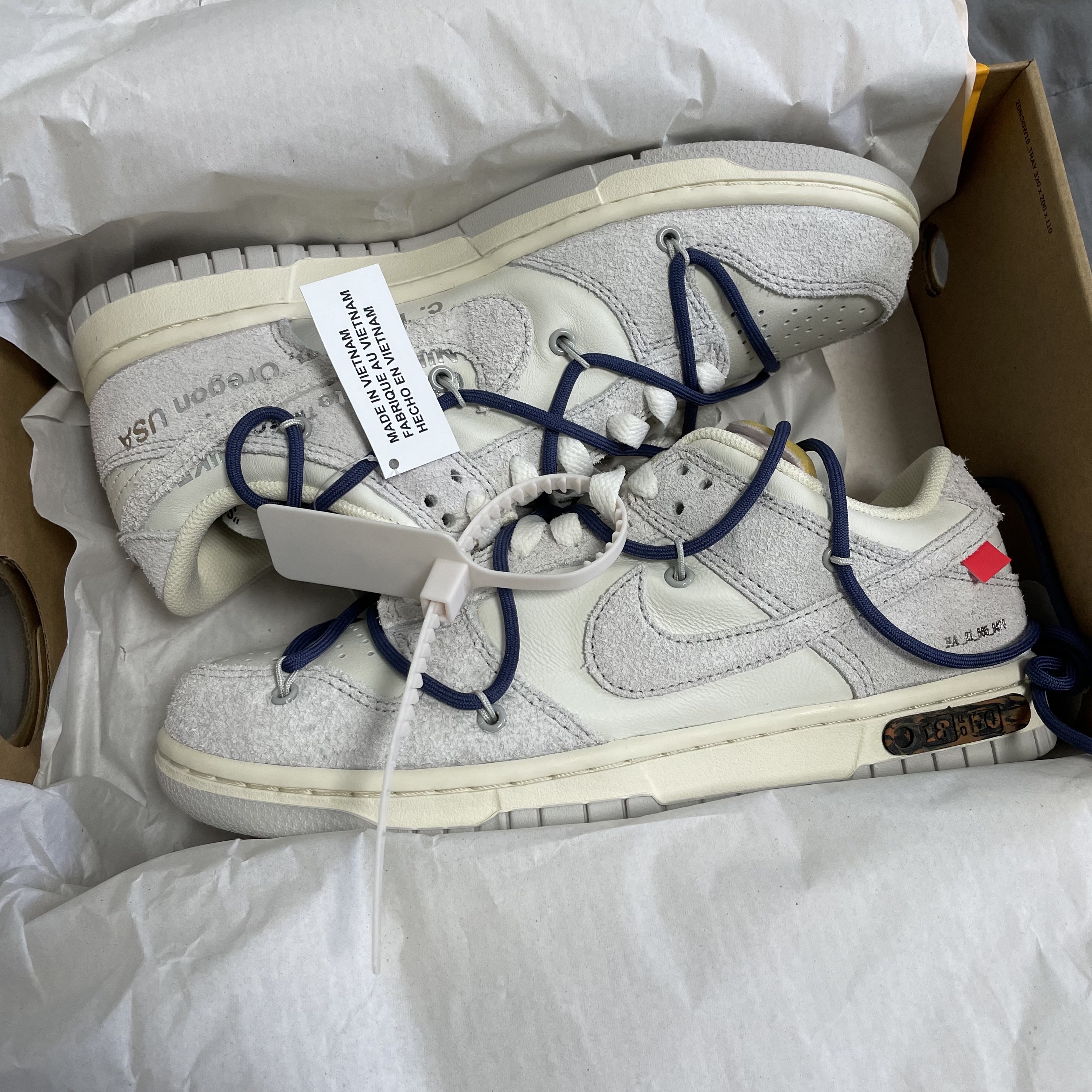 Nike x Off-White Dunk Low The 50 - Lot 18 착용 스타일 - 3