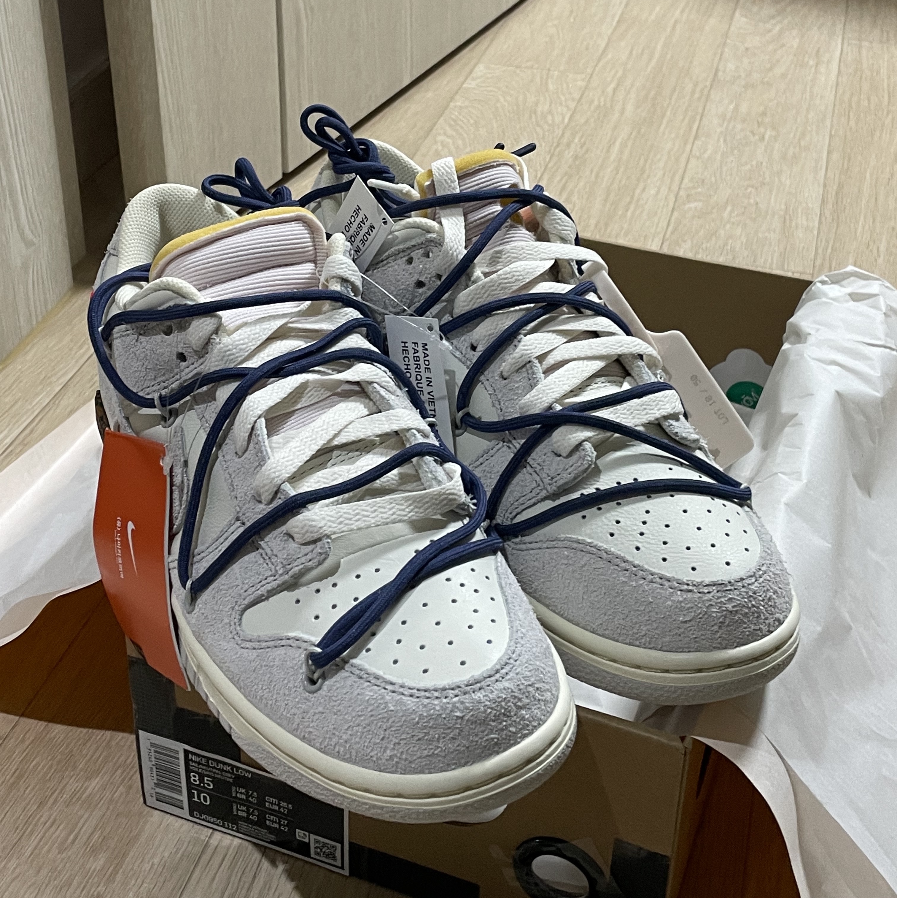 Nike x Off-White Dunk Low The 50 - Lot 18 착용 스타일 - 1