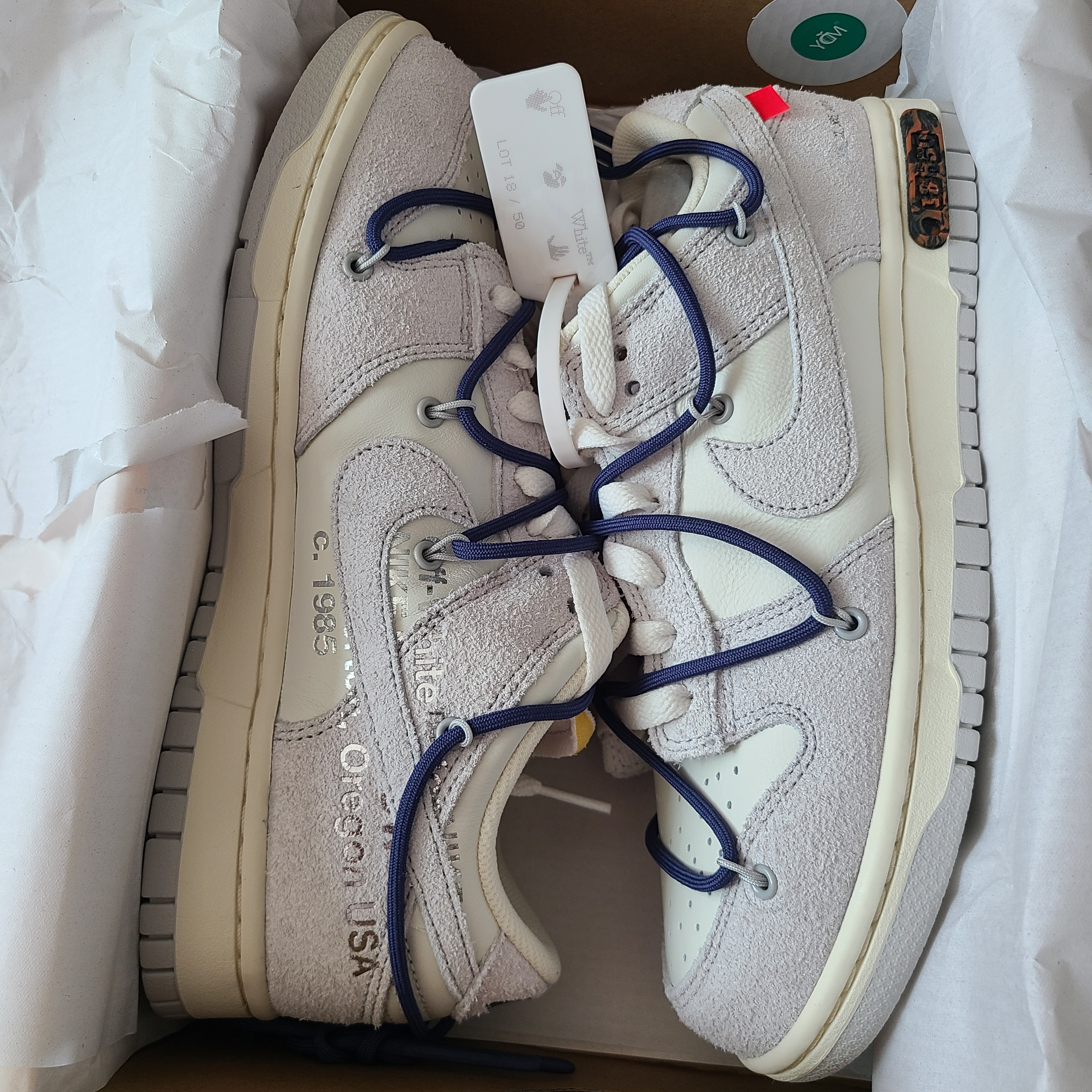 Nike x Off-White Dunk Low The 50 - Lot 18 착용 스타일 - 2