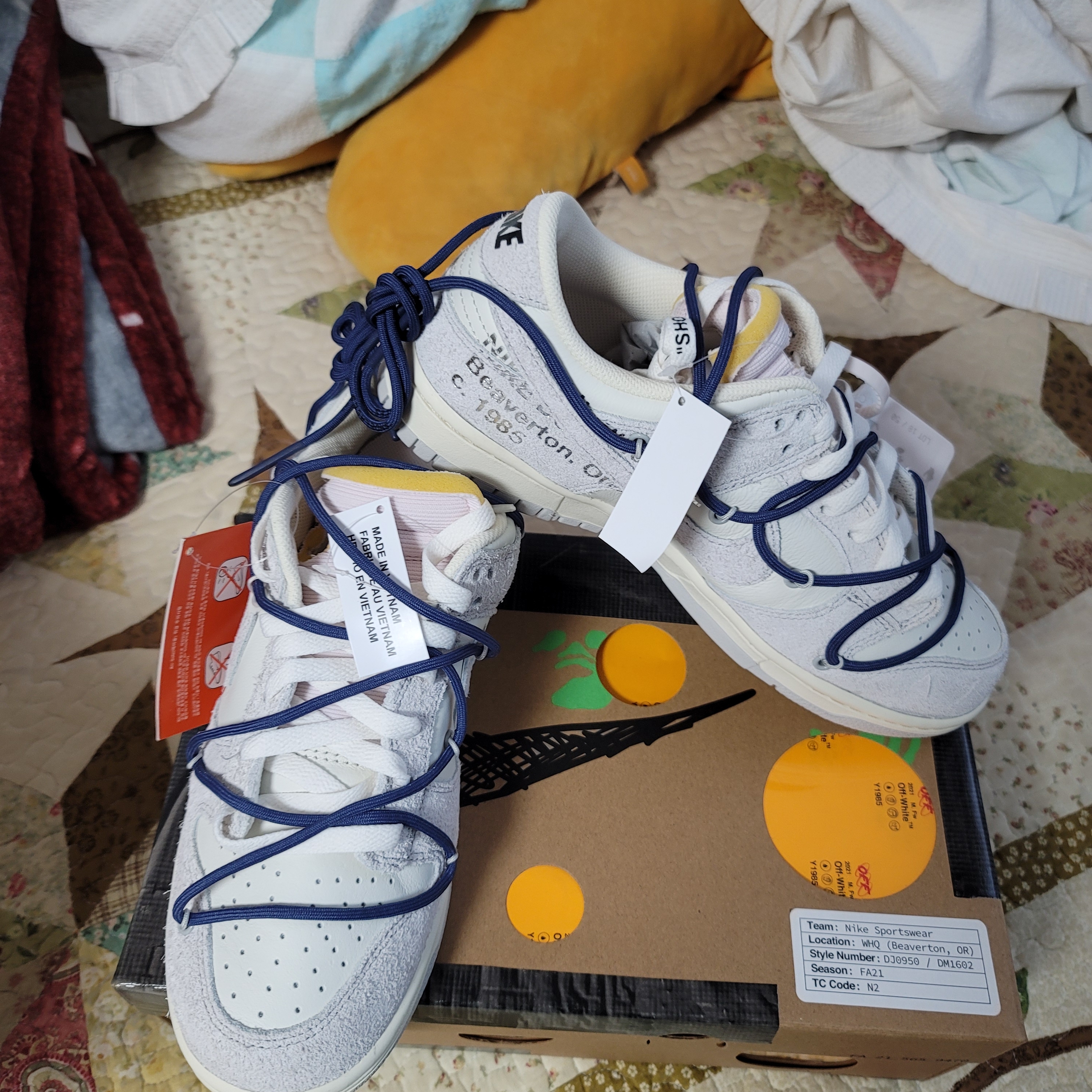 Nike x Off-White Dunk Low The 50 - Lot 18 착용 스타일 - 2