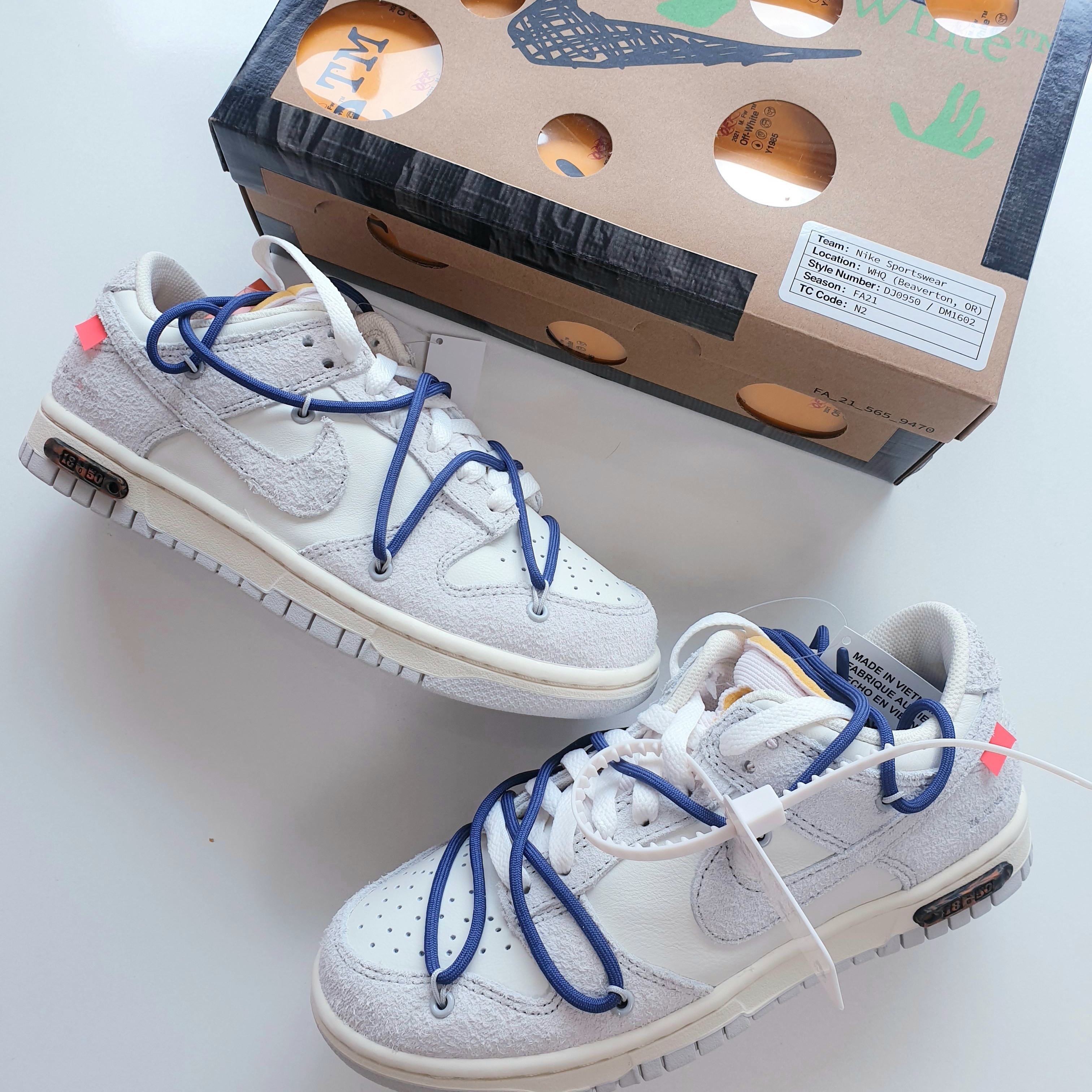 Nike x Off-White Dunk Low The 50 - Lot 18 착용 스타일