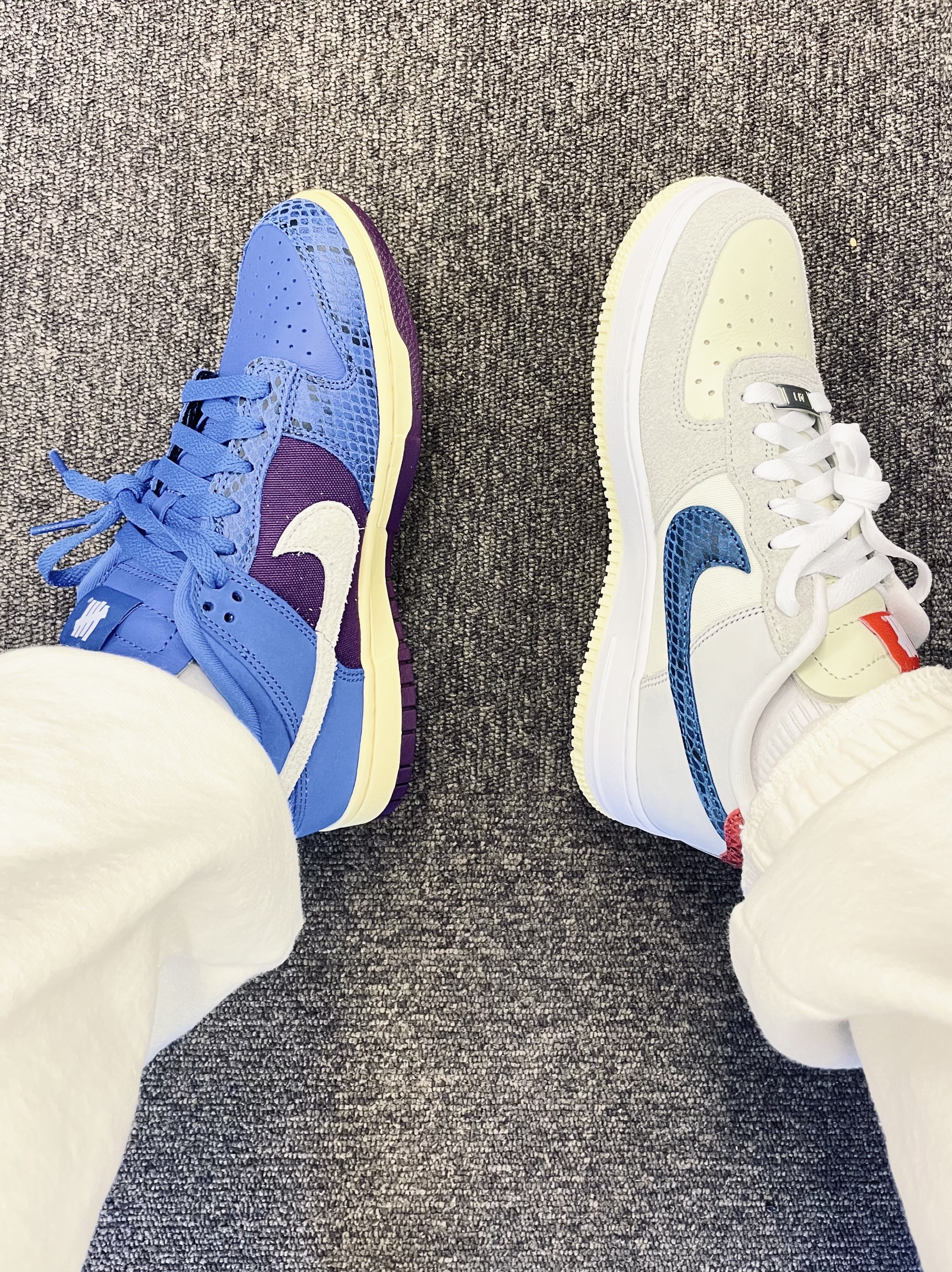 Nike x Undefeated Air Force 1 Low SP 5 On It, Nike x Undefeated Dunk Low SP 5 On It 착용 스타일 - 2