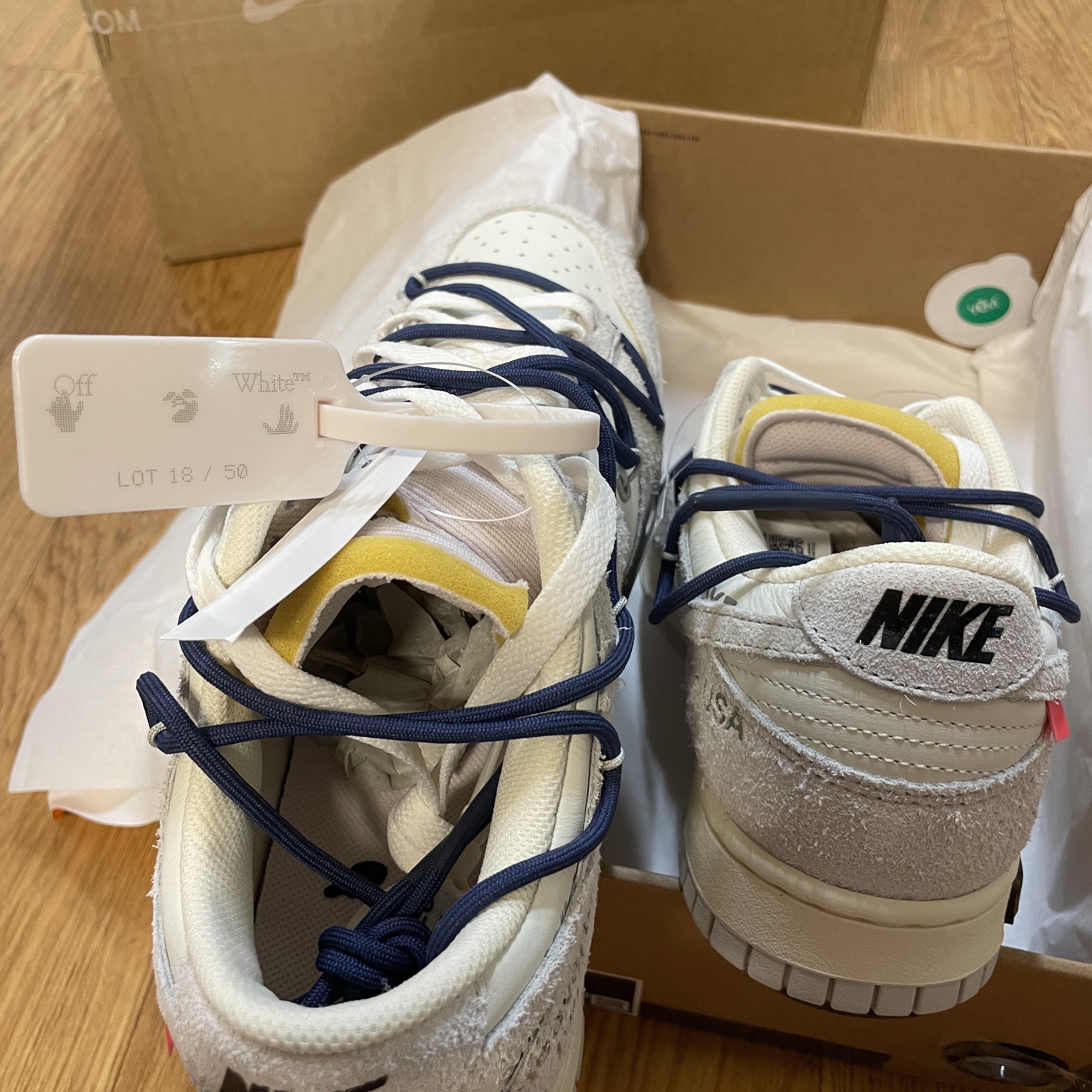 Nike x Off-White Dunk Low The 50 - Lot 18 착용 스타일 - 2