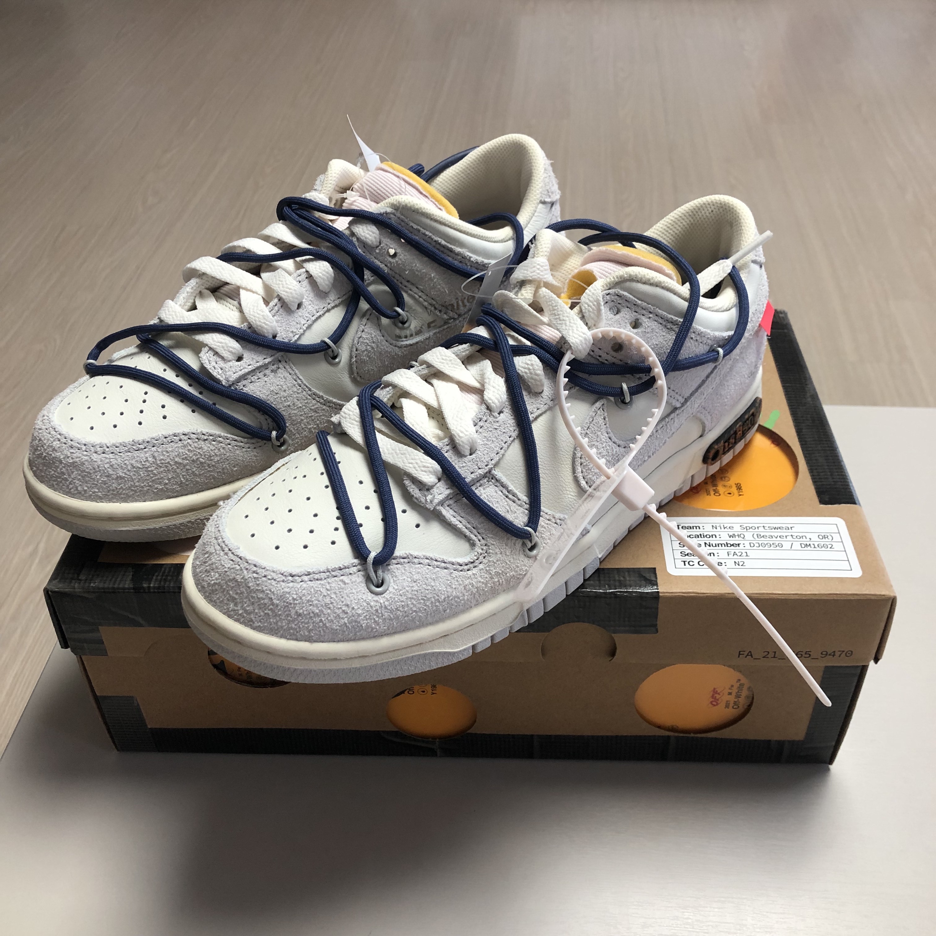 Nike x Off-White Dunk Low The 50 - Lot 18 착용 스타일 - 1