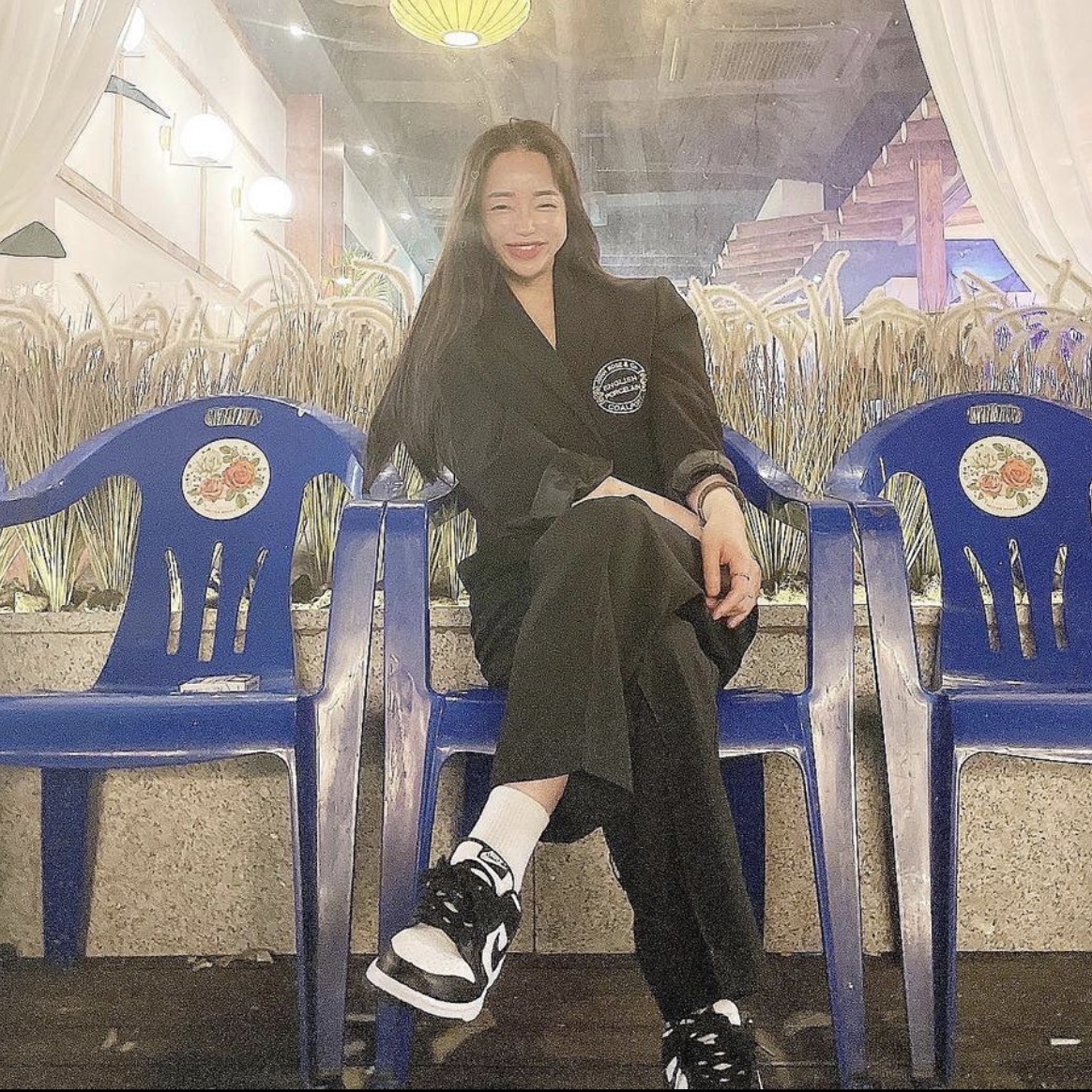 Nike Dunk Low Retro Black 착용 스타일 - 2