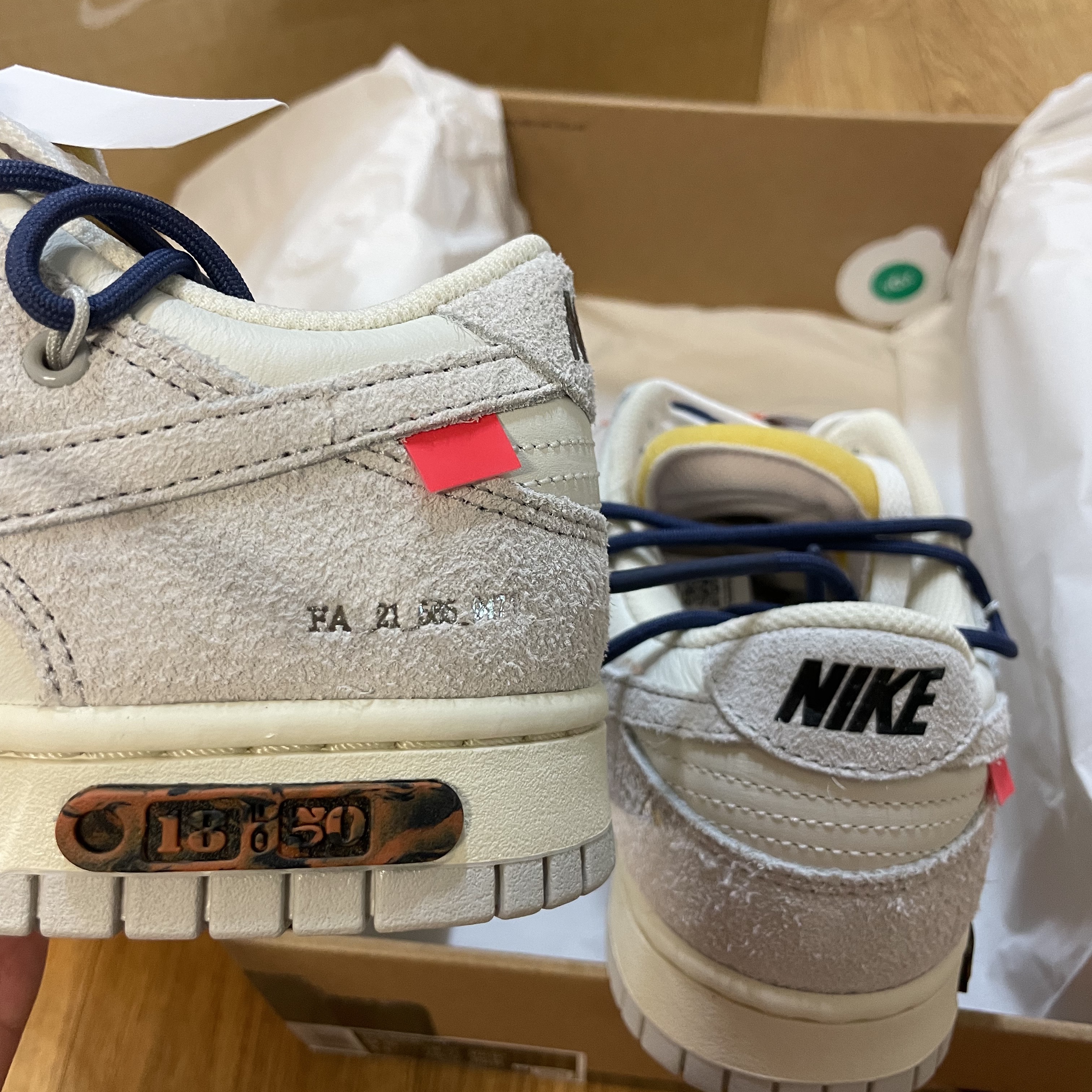 Nike x Off-White Dunk Low The 50 - Lot 18 착용 스타일 - 1