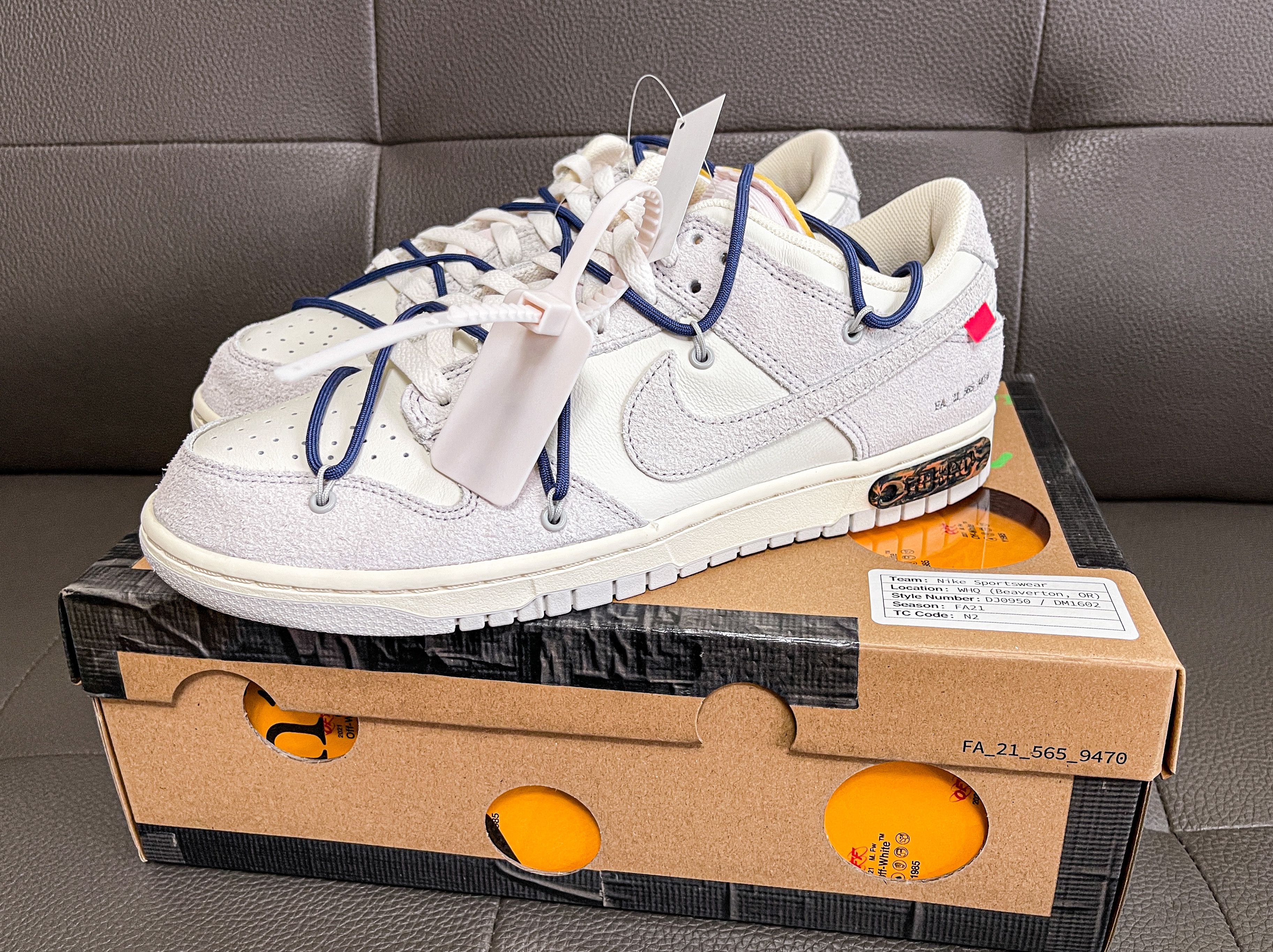 Nike x Off-White Dunk Low The 50 - Lot 18 착용 스타일 - 3