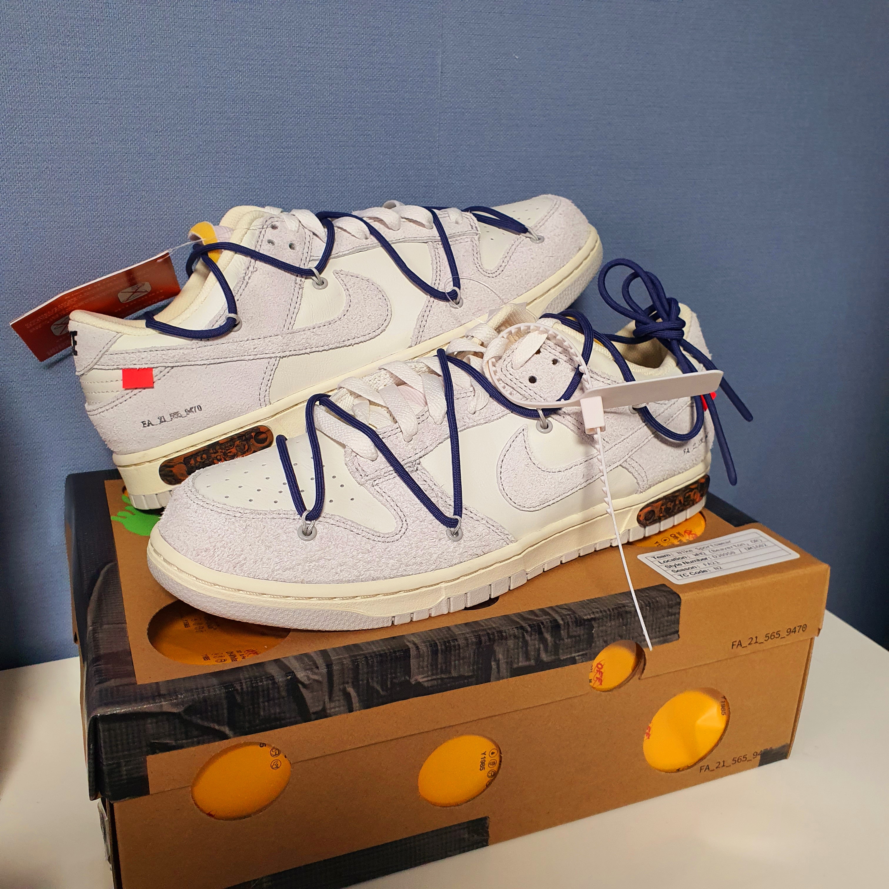 Nike x Off-White Dunk Low The 50 - Lot 18 착용 스타일