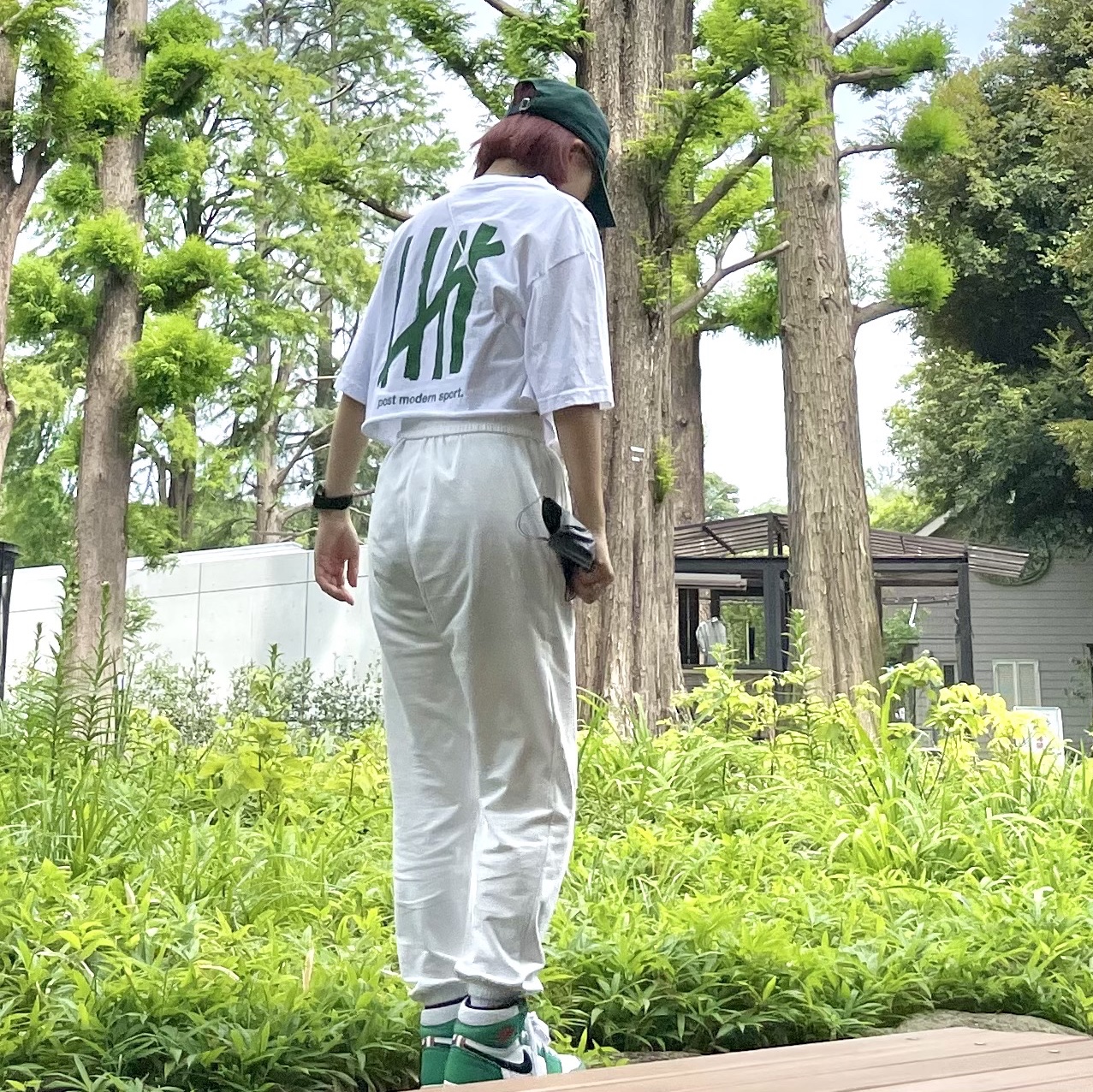 (W) Jordan 1 Retro High OG Lucky Green 착용 스타일 - 2