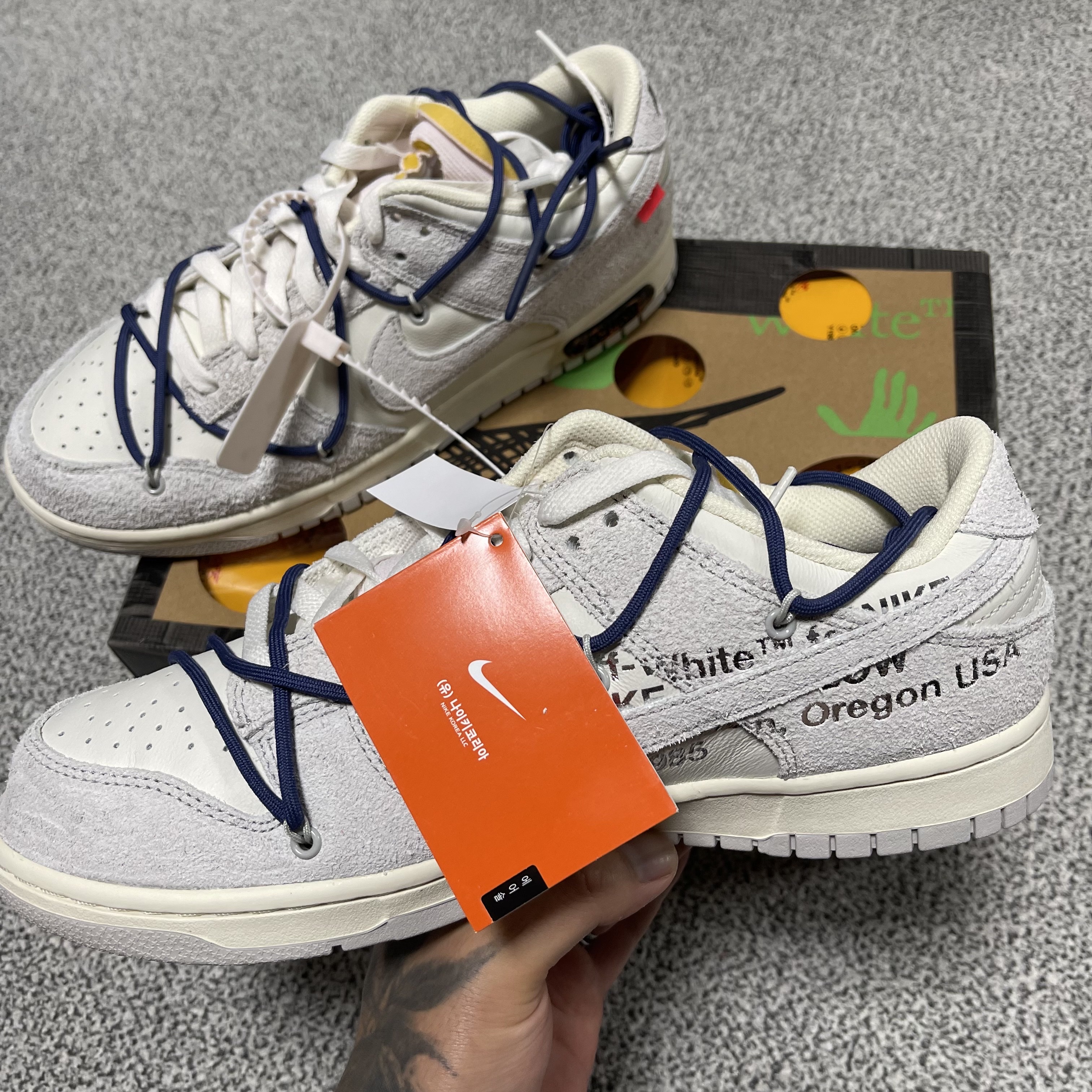 Nike x Off-White Dunk Low The 50 - Lot 18 착용 스타일 - 1