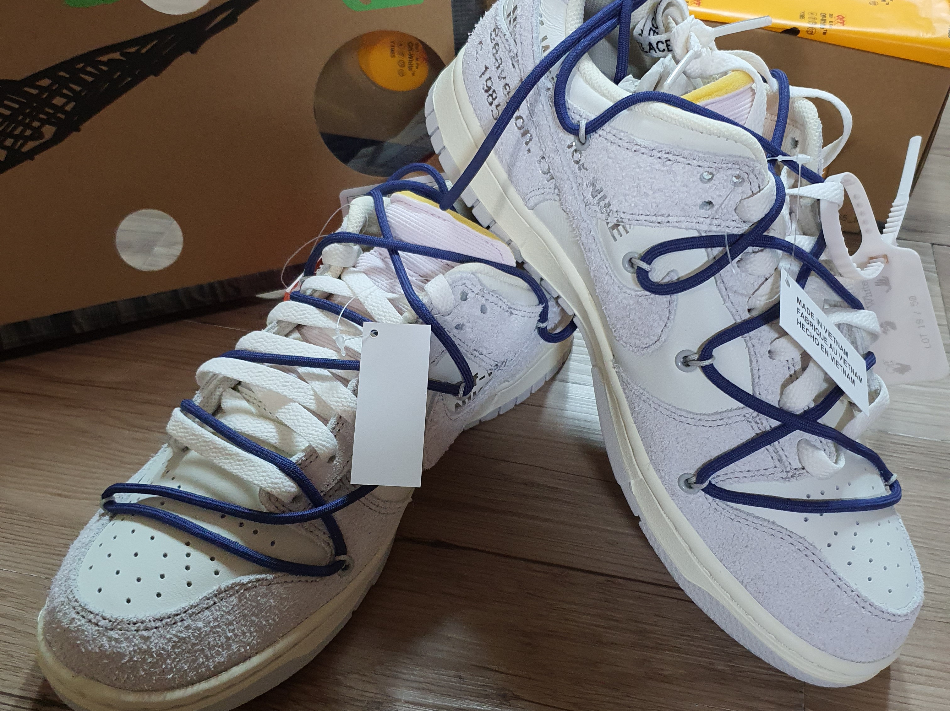 Nike x Off-White Dunk Low The 50 - Lot 18 착용 스타일 - 3