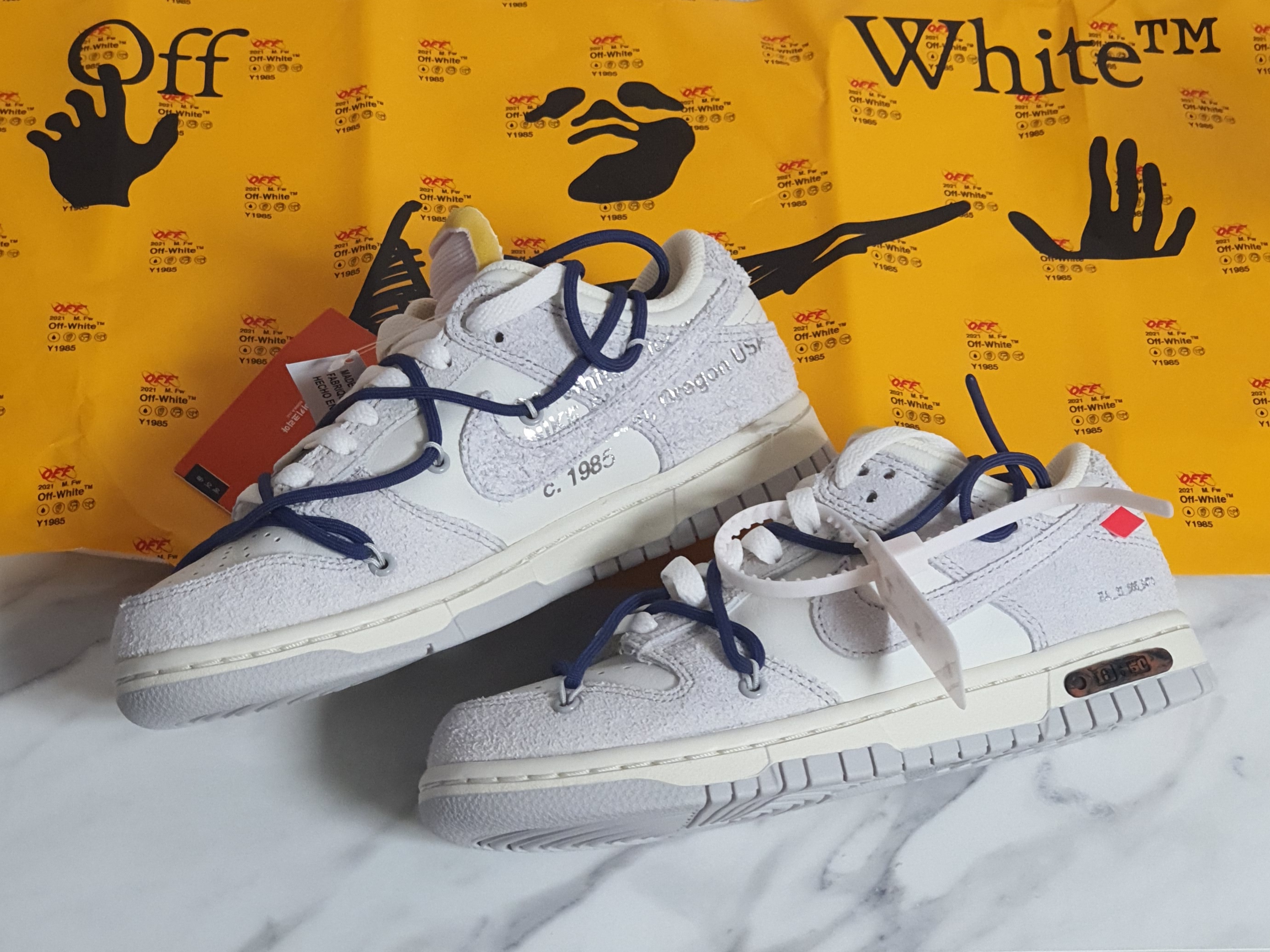 Nike x Off-White Dunk Low The 50 - Lot 18 착용 스타일 - 2