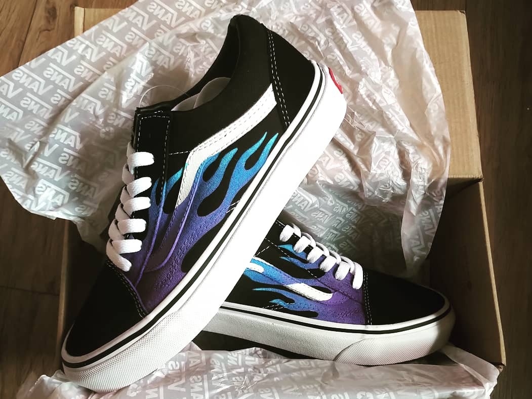 Vans Old Skool Flame Black 2017 착용 스타일