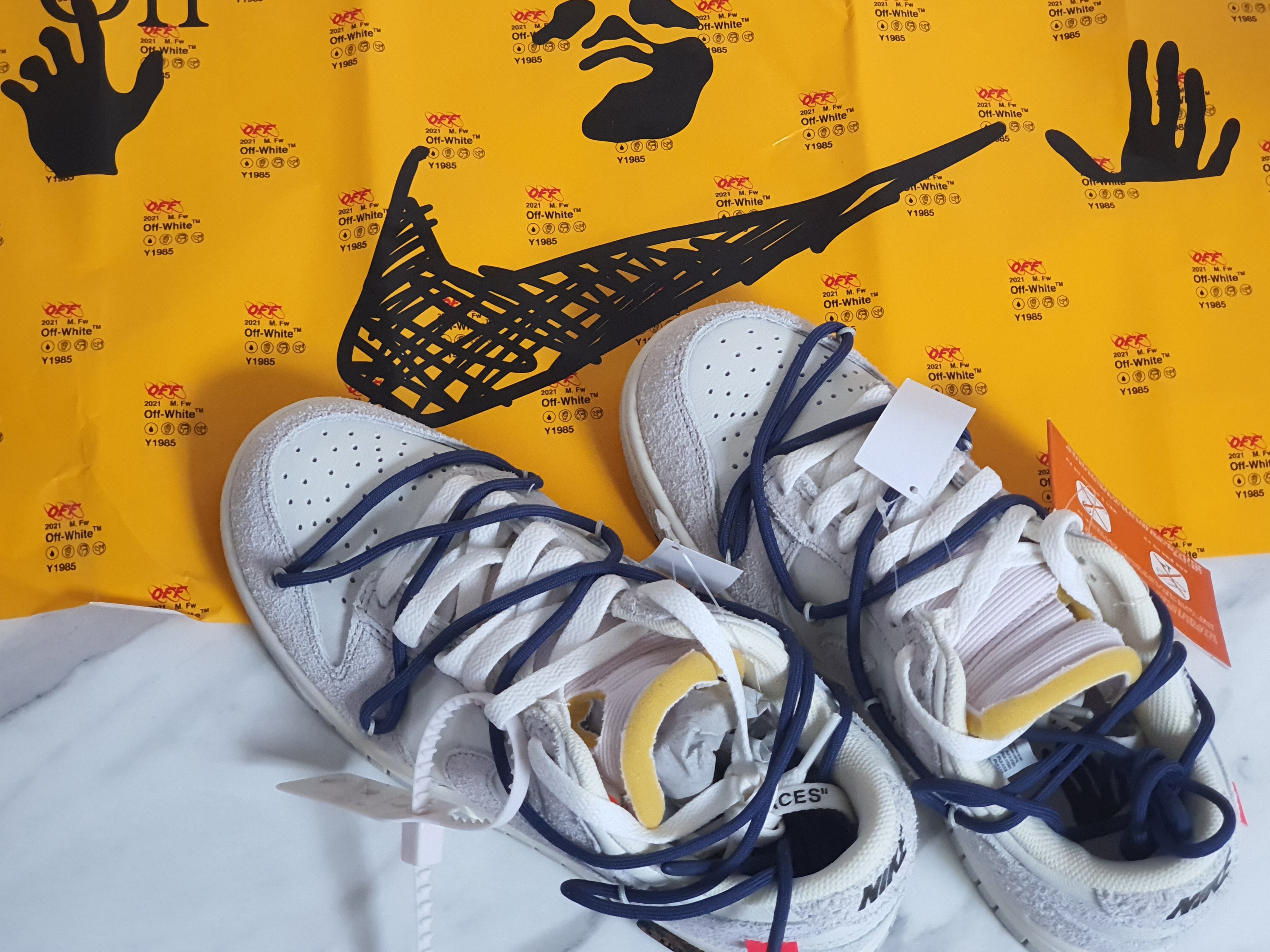 Nike x Off-White Dunk Low The 50 - Lot 18 착용 스타일 - 4