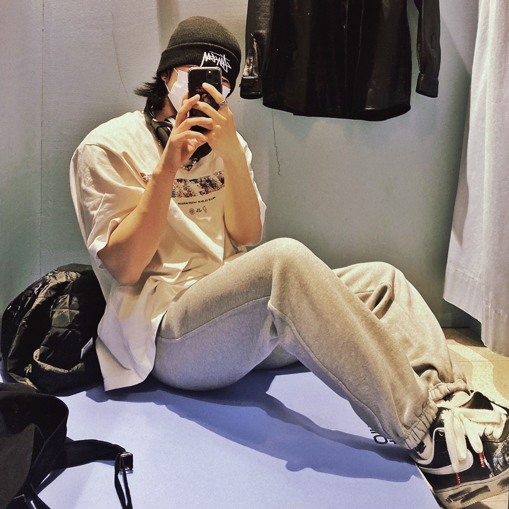 Nike x Peaceminusone Air Force 1 Low Para-Noise 착용 스타일