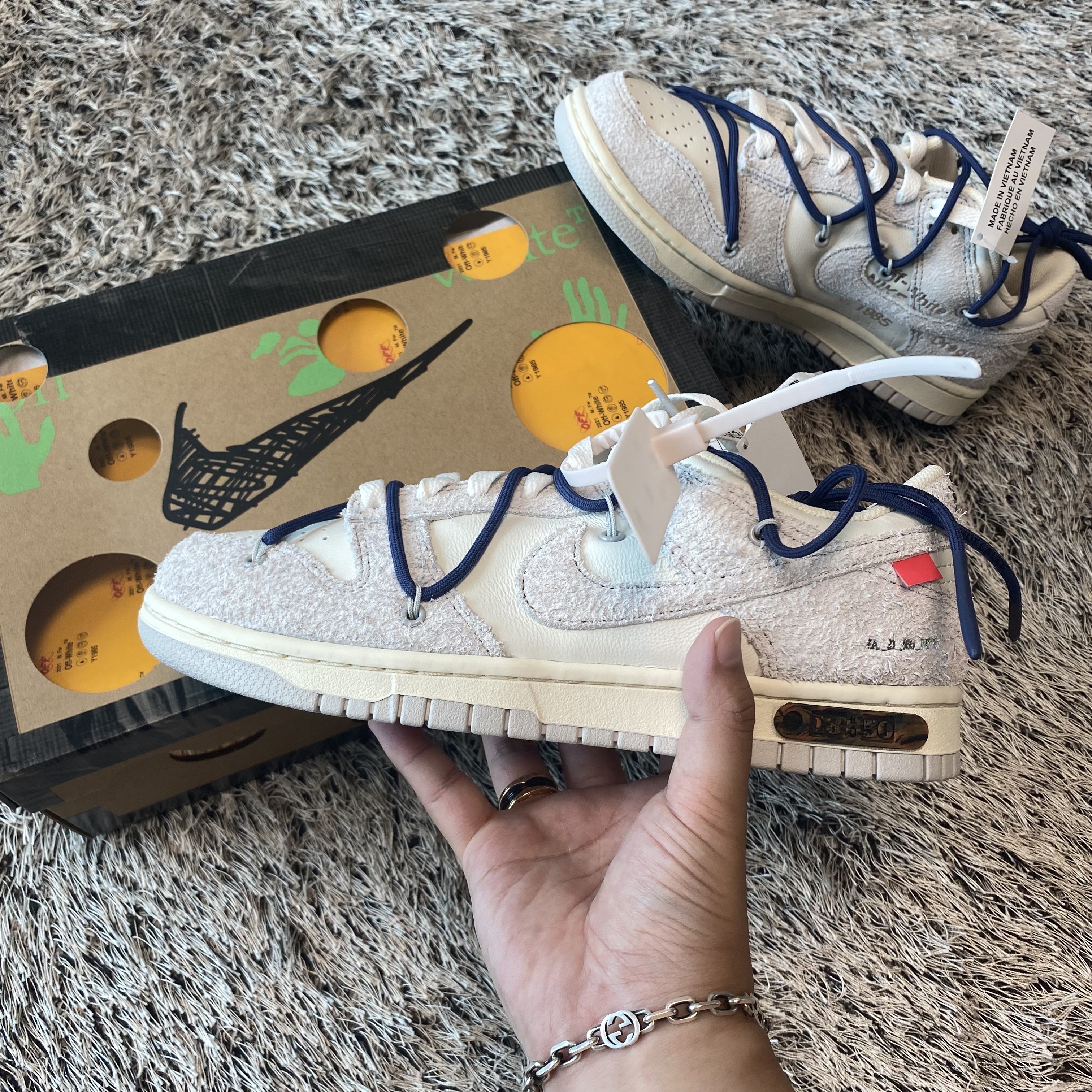 Nike x Off-White Dunk Low The 50 - Lot 18 착용 스타일 - 1