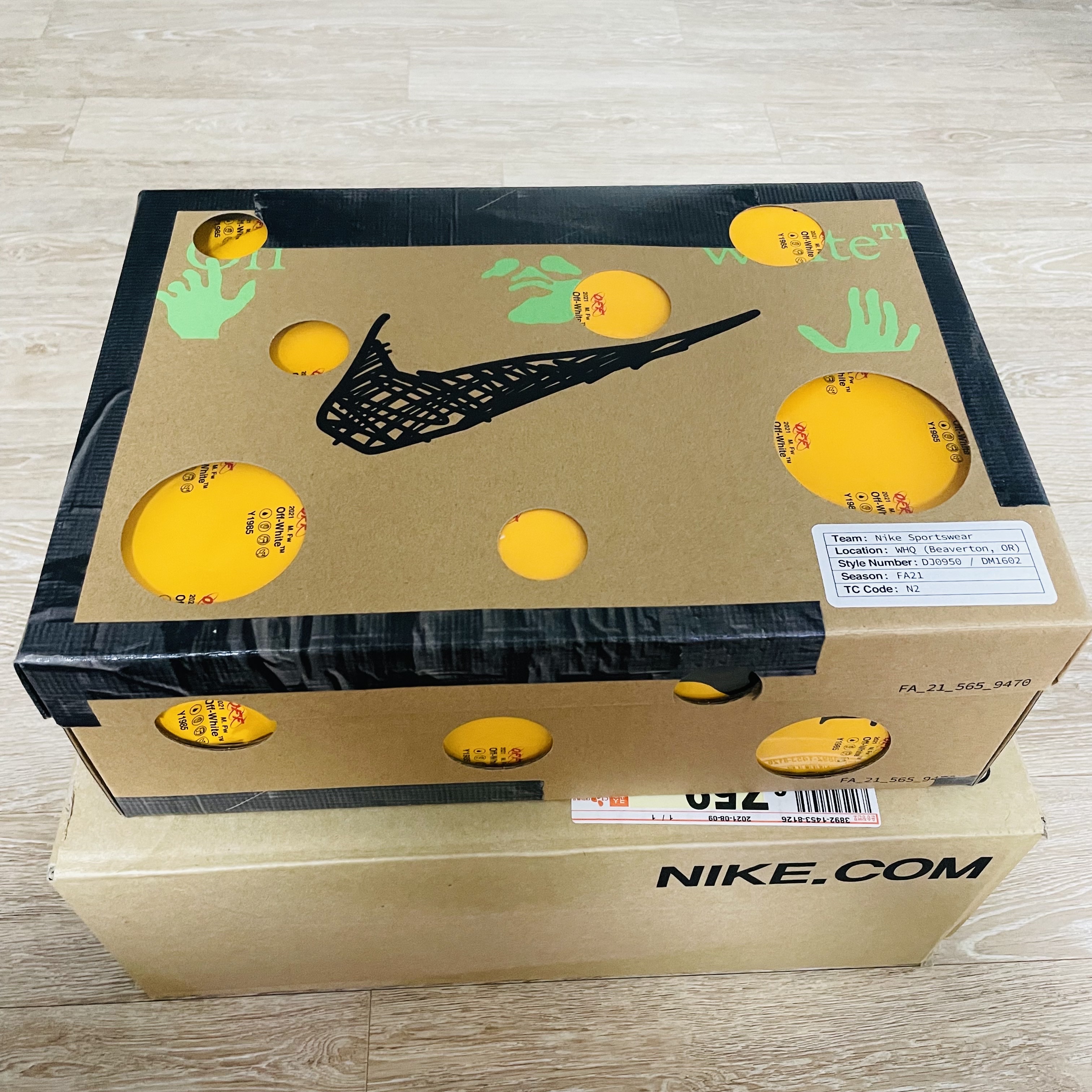 Nike x Off-White Dunk Low The 50 - Lot 18 착용 스타일 - 1
