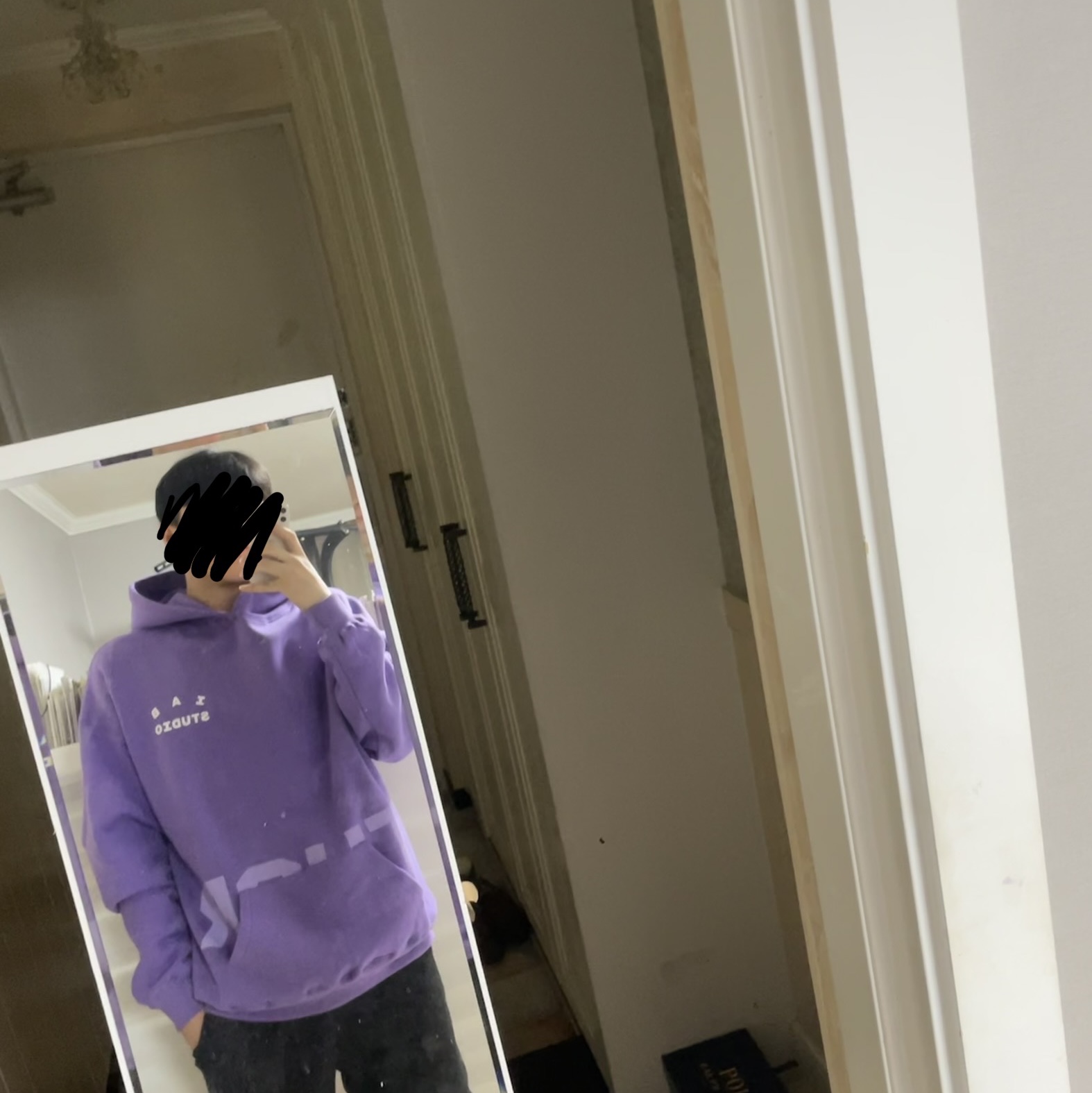 IAB Studio x Thor Set Purple, IAB Studio x Thor Hoodie Purple 착용 스타일 - 1