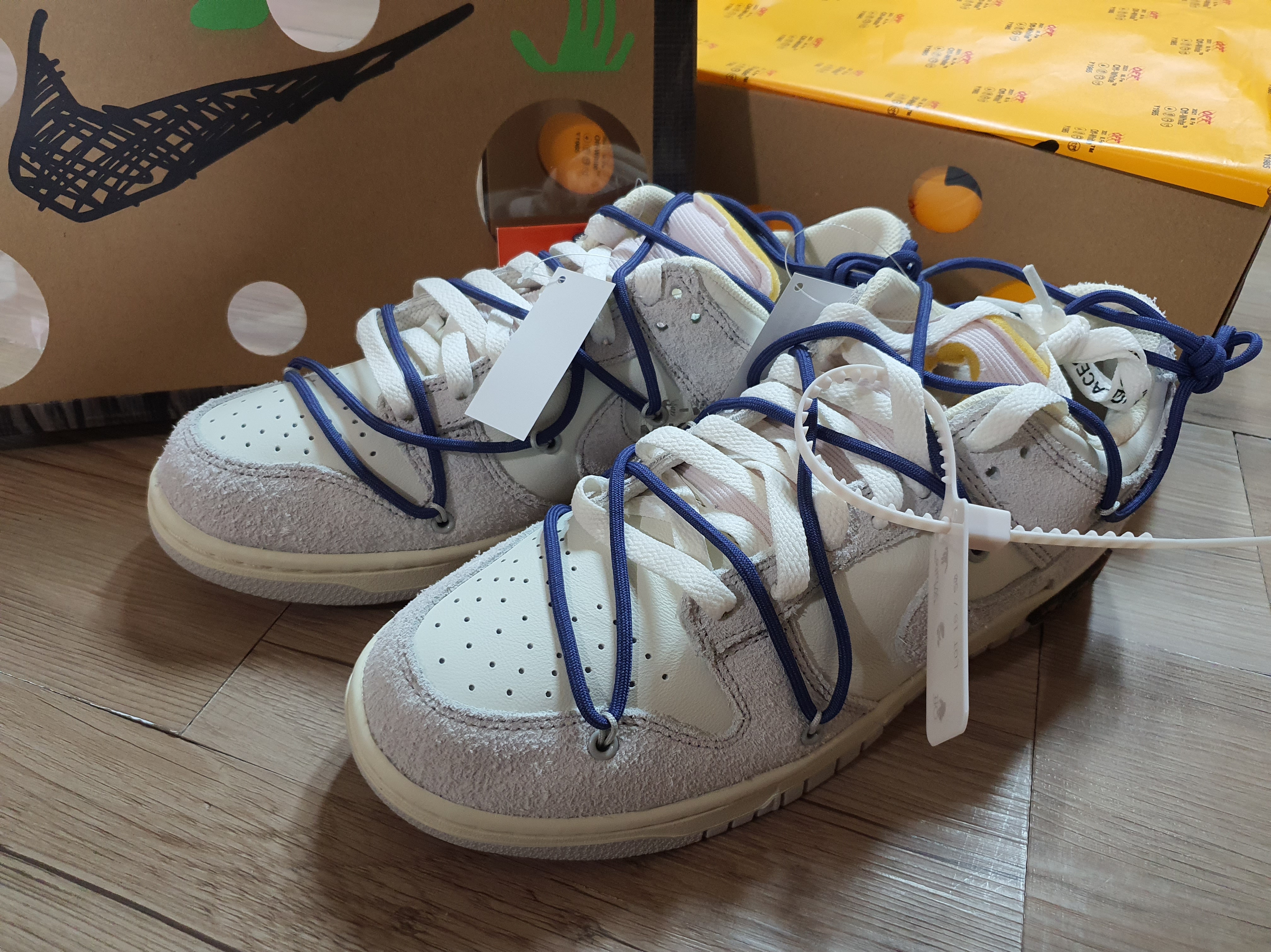Nike x Off-White Dunk Low The 50 - Lot 18 착용 스타일 - 2