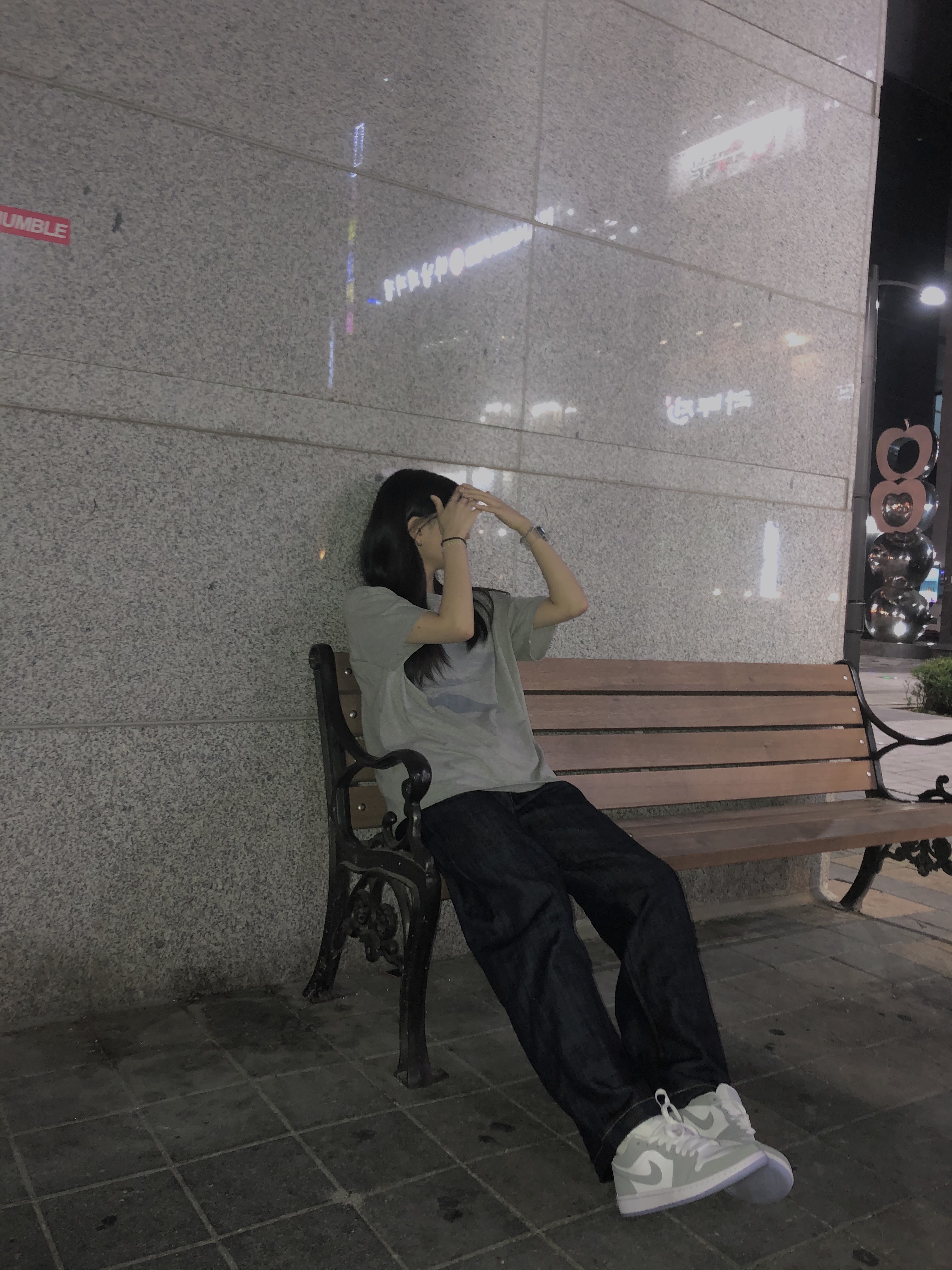 (W) Jordan 1 Low White Wolf Grey 착용 스타일