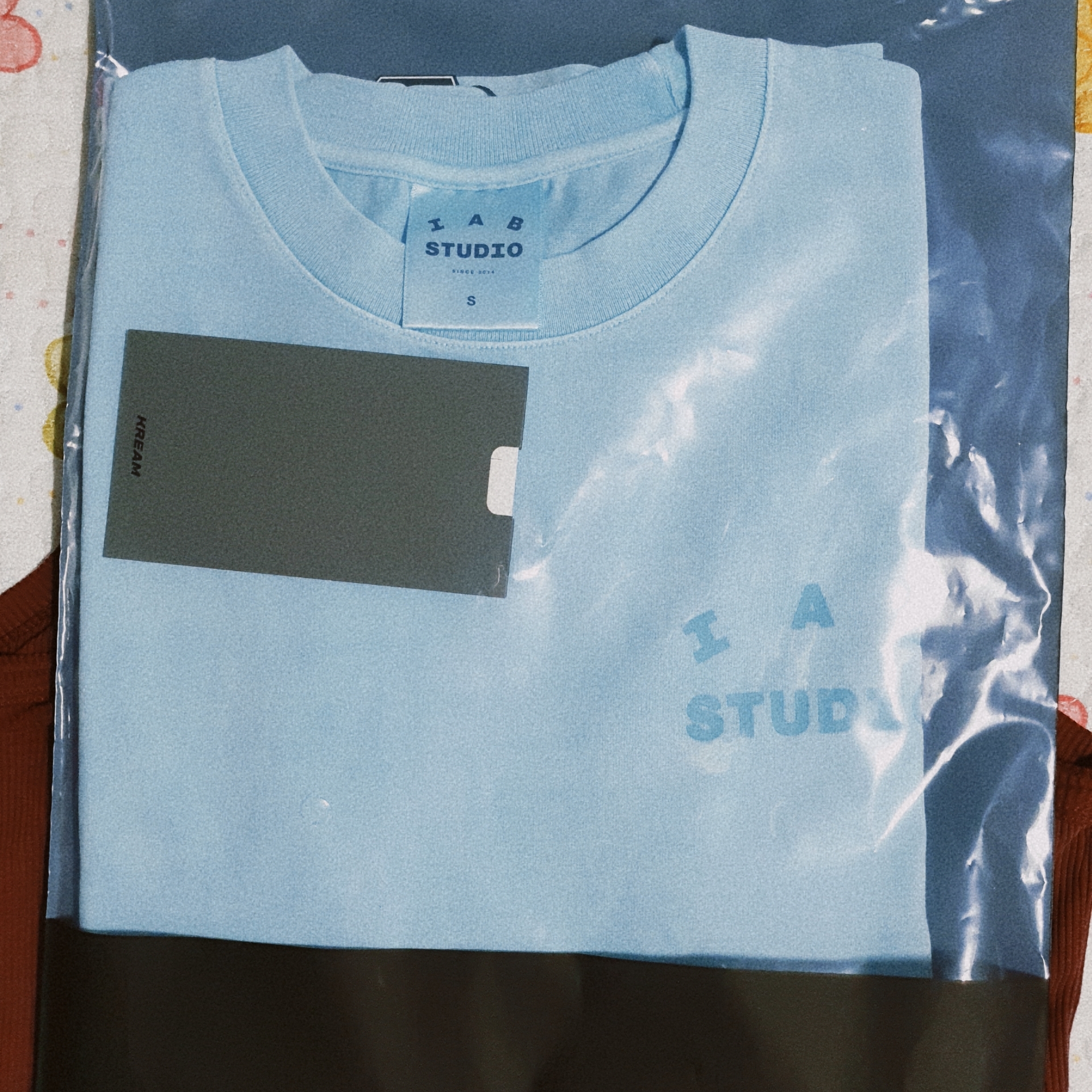 IAB Studio Pigment T-Shirt Cyan 착용 스타일 - 1