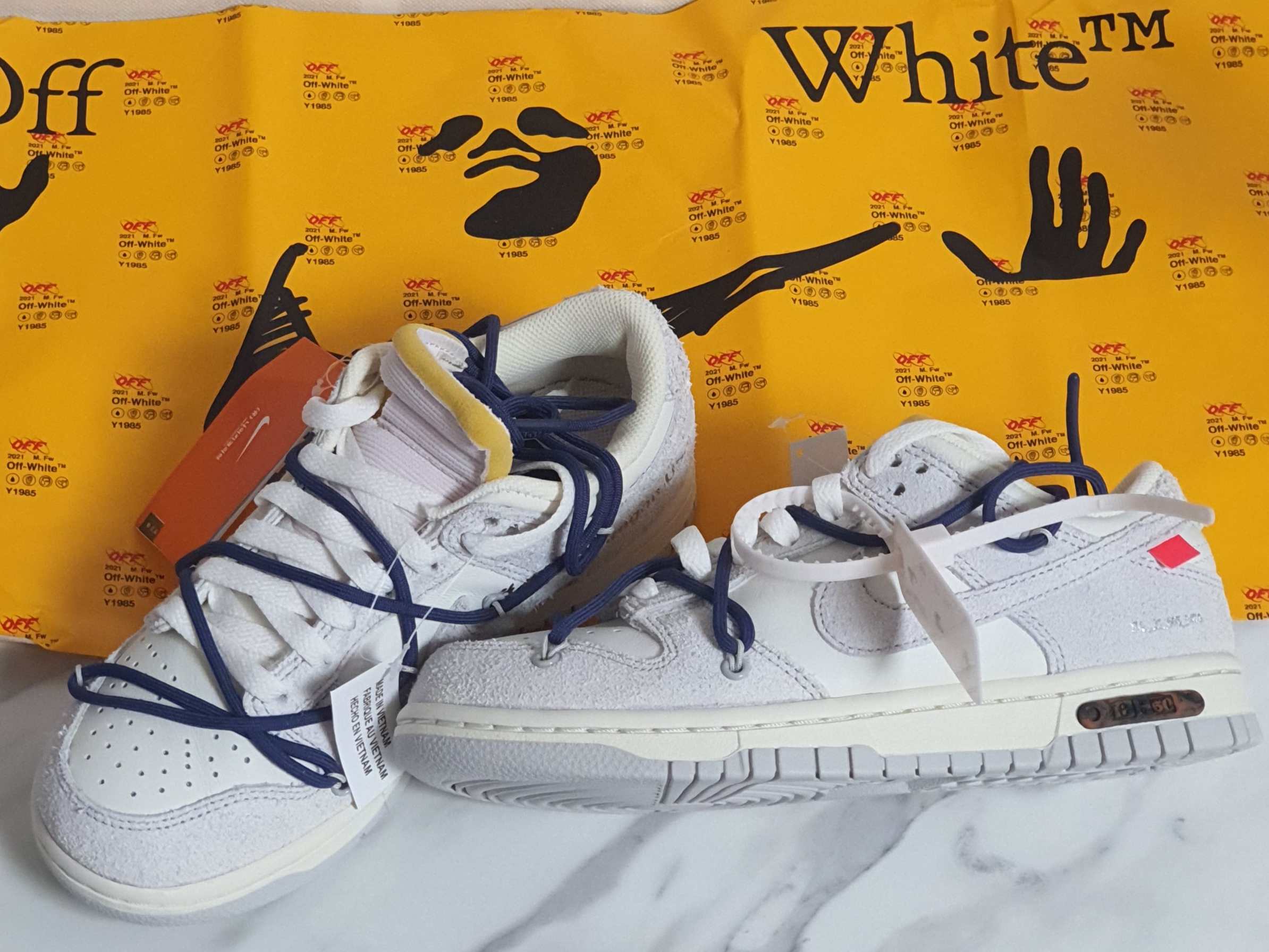 Nike x Off-White Dunk Low The 50 - Lot 18 착용 스타일 - 3