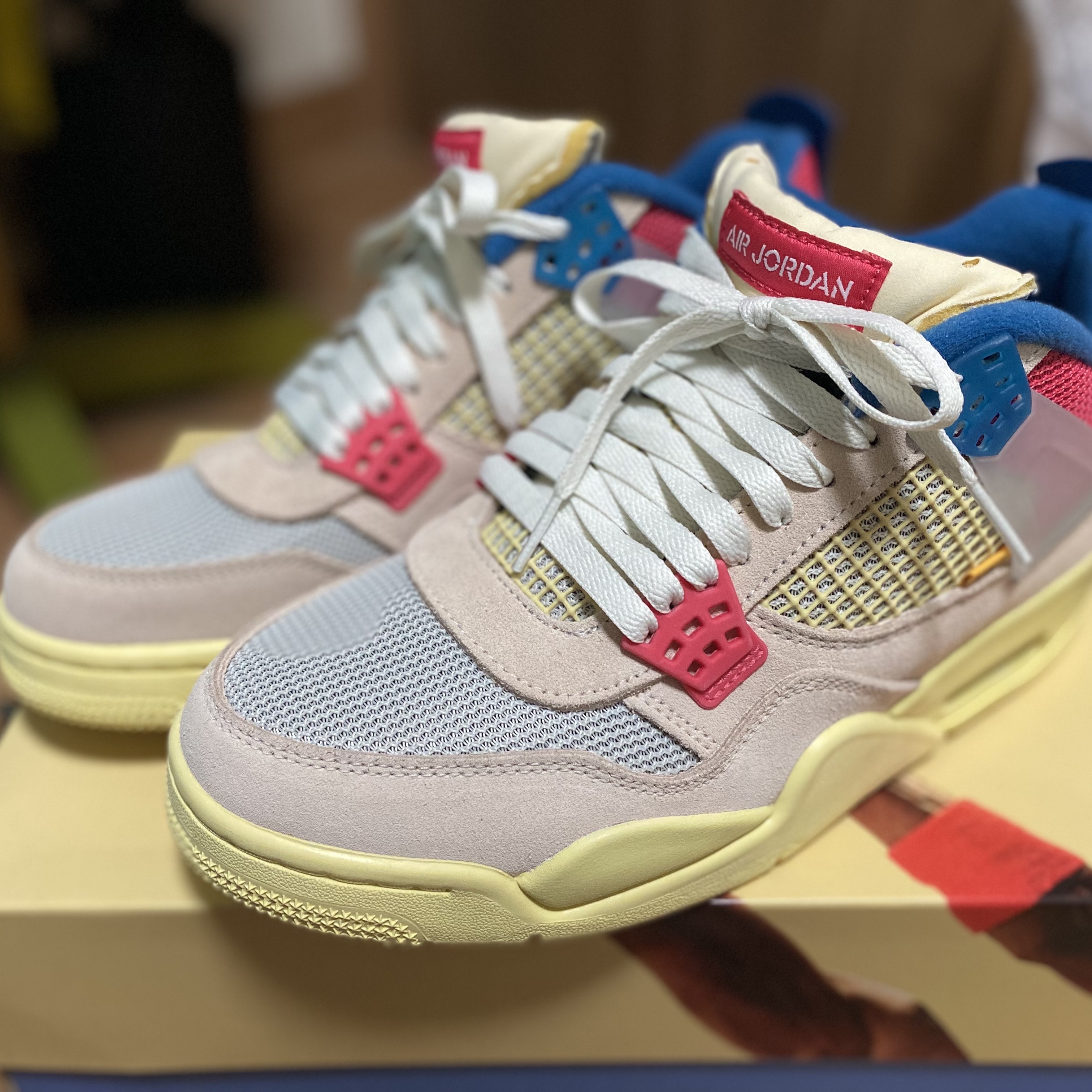 Jordan 4 x Union Retro Guava Ice, Jordan 4 x Union Retro Off Noir 착용 스타일 - 4
