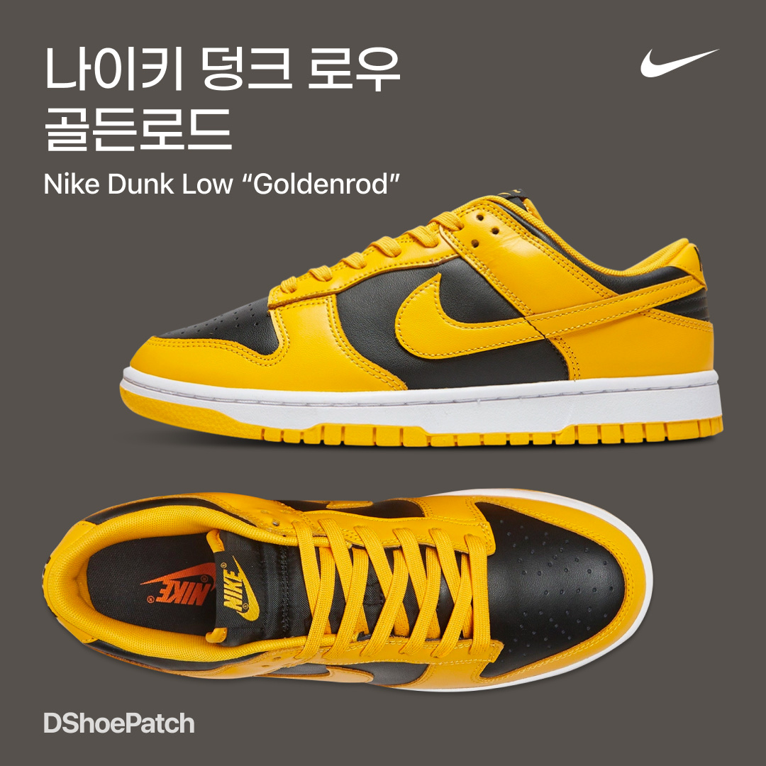 Nike Dunk Low Retro Championship Goldenrod 착용 스타일 - 1