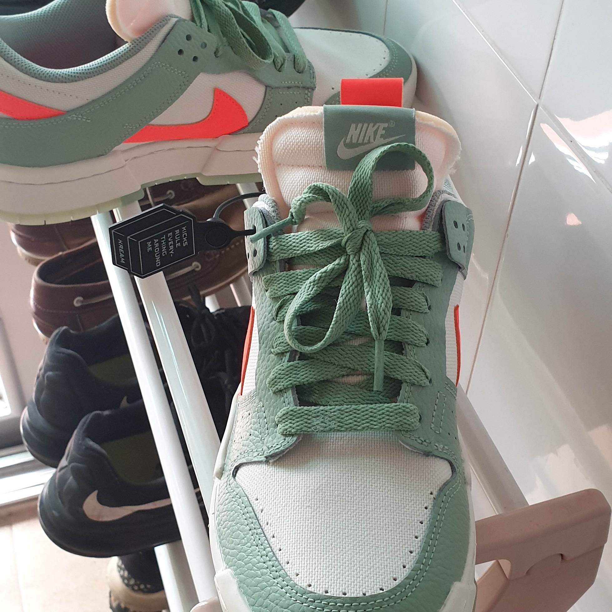 (W) Nike Dunk Low Disrupt Sea Glass 착용 스타일 - 2