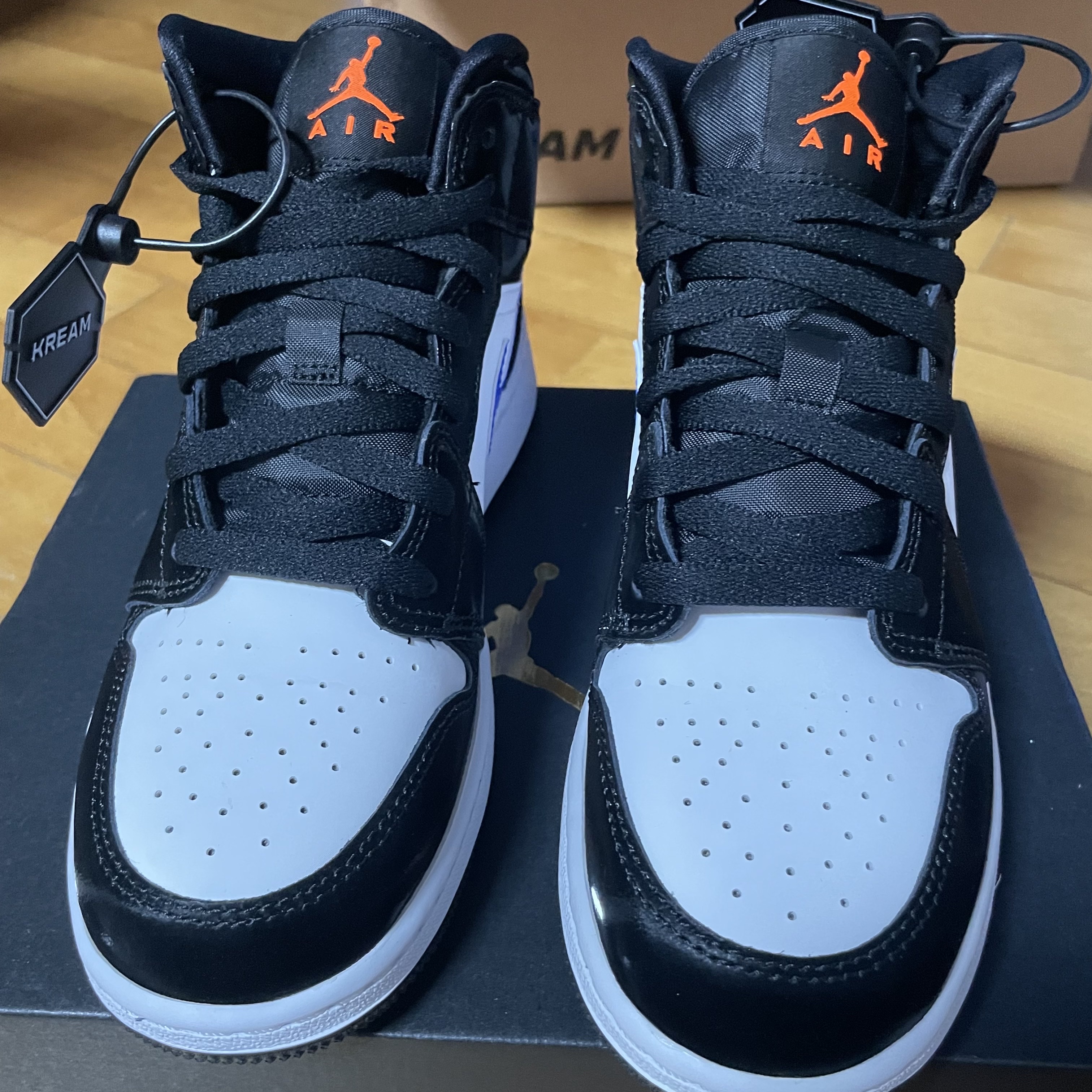 (GS) Jordan 1 Mid Black Racer Blue 착용 스타일 - 3