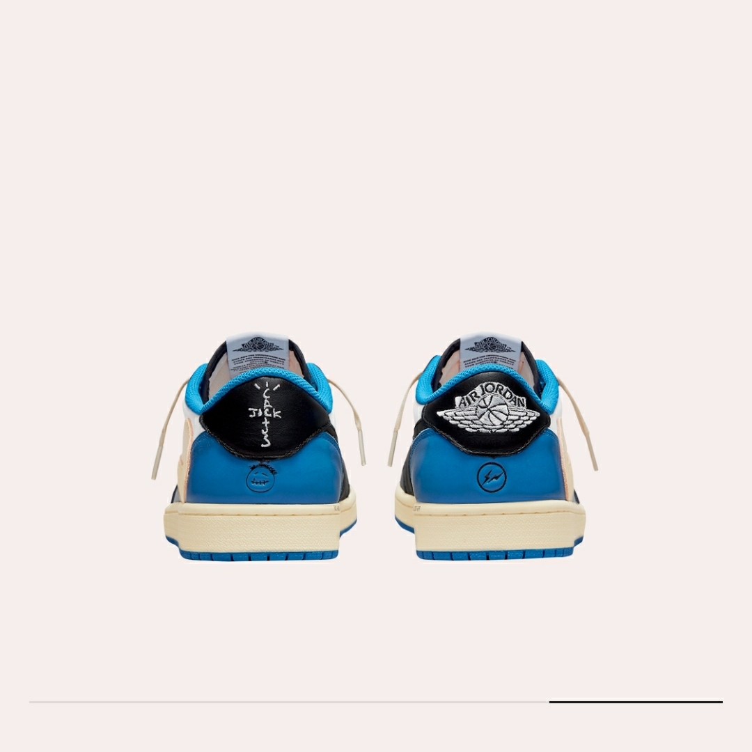 Jordan 1 x Travis Scott x Fragment Retro Low OG SP Military Blue 착용 스타일