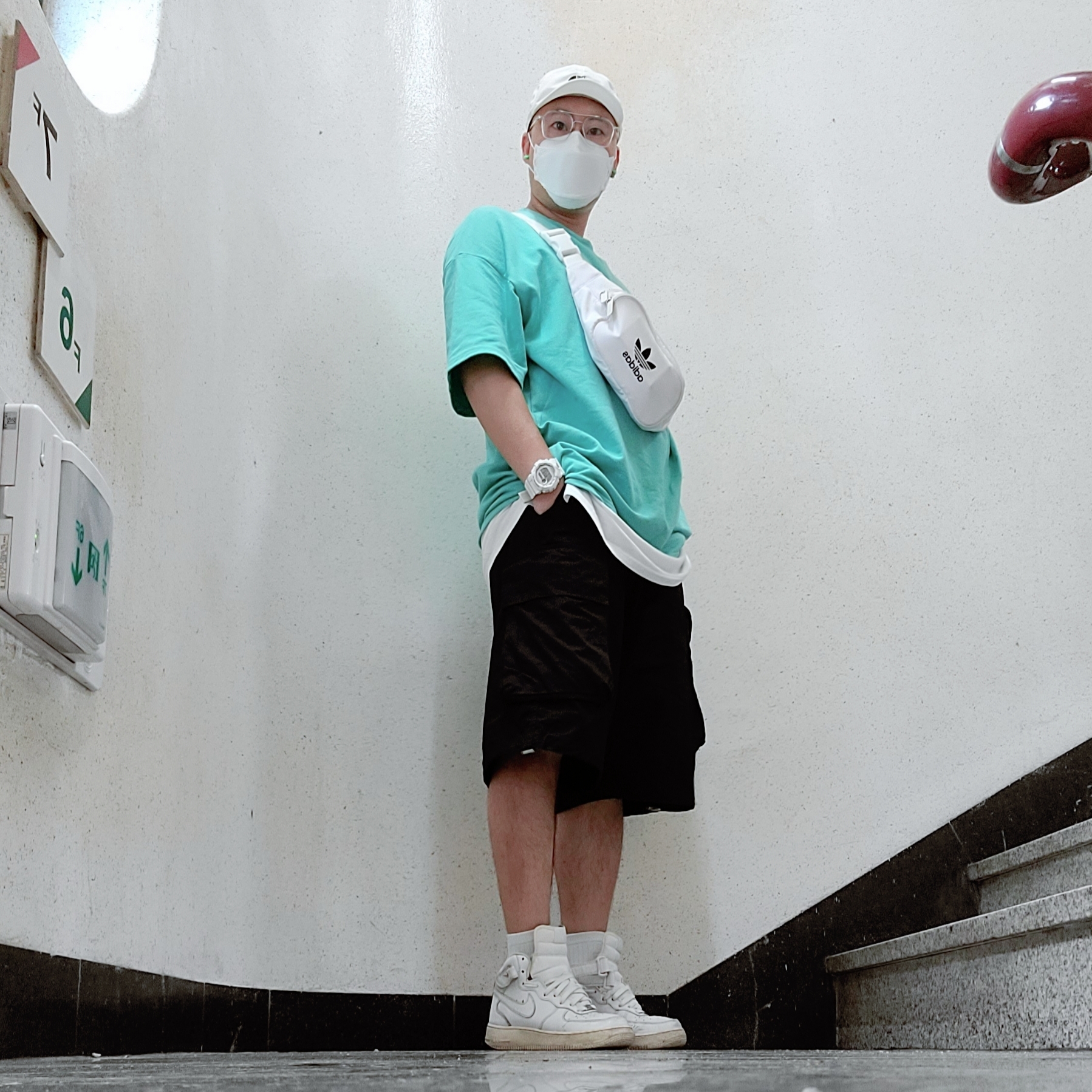 Nike Air Force 1 Mid '07 White 착용 스타일 - 1
