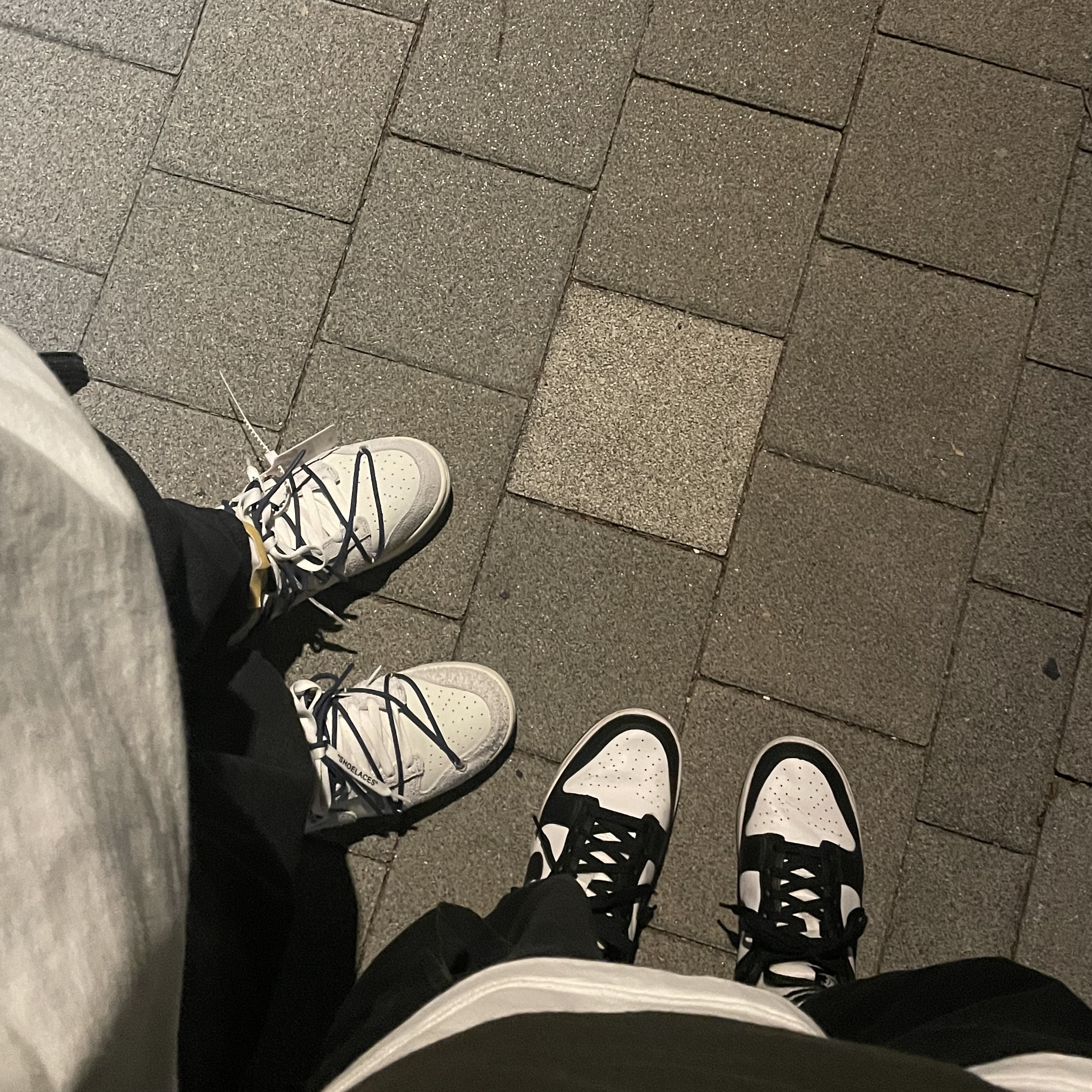 Nike x Off-White Dunk Low The 50 - Lot 18, Nike Dunk Low Retro Black 착용 스타일