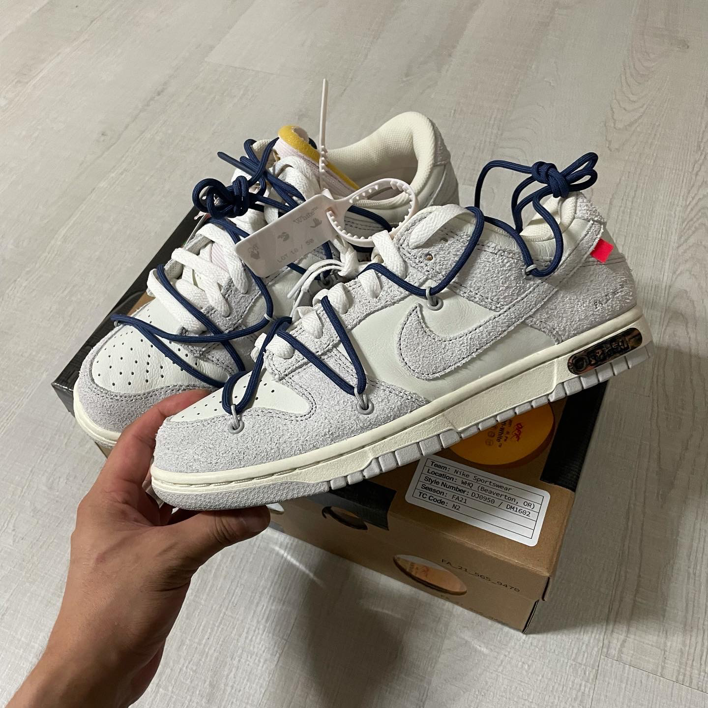 Nike x Off-White Dunk Low The 50 - Lot 18 착용 스타일