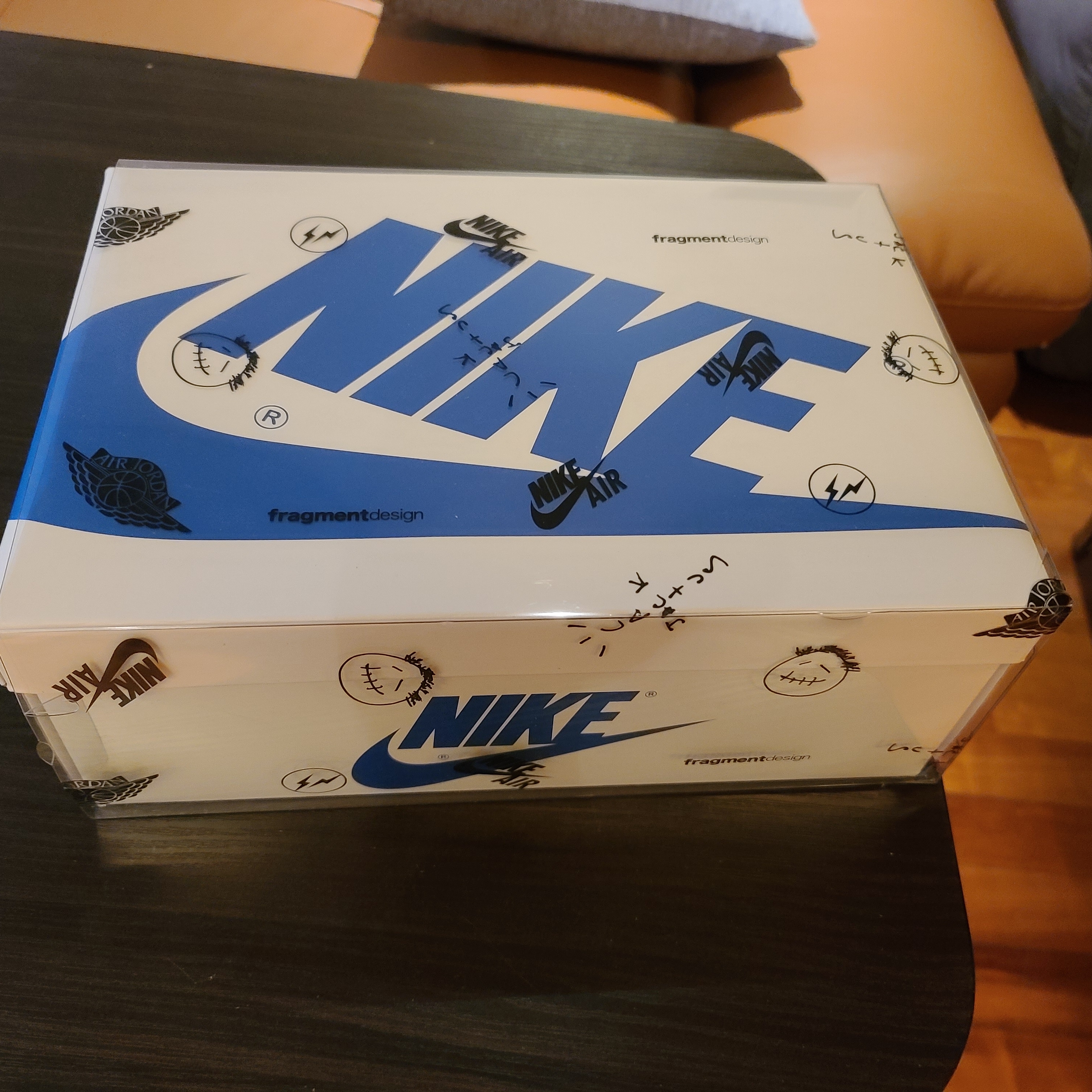 Jordan 1 x Travis Scott x Fragment Retro Low OG SP Military Blue 착용 스타일 - 2
