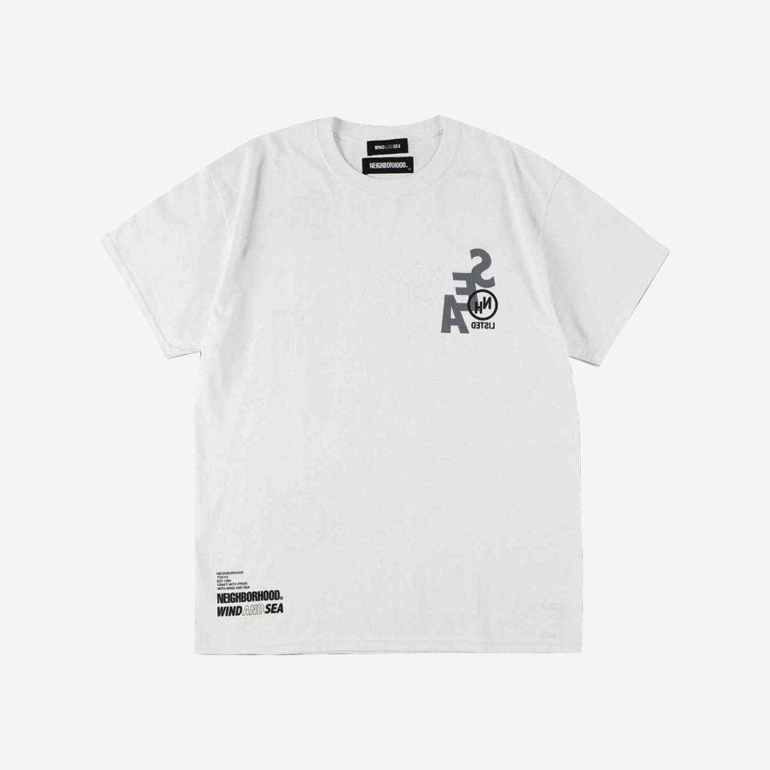 Neighborhood x Wind and Sea x Casetify 3 Way Logo T-Shirt White 상세 이미지 1