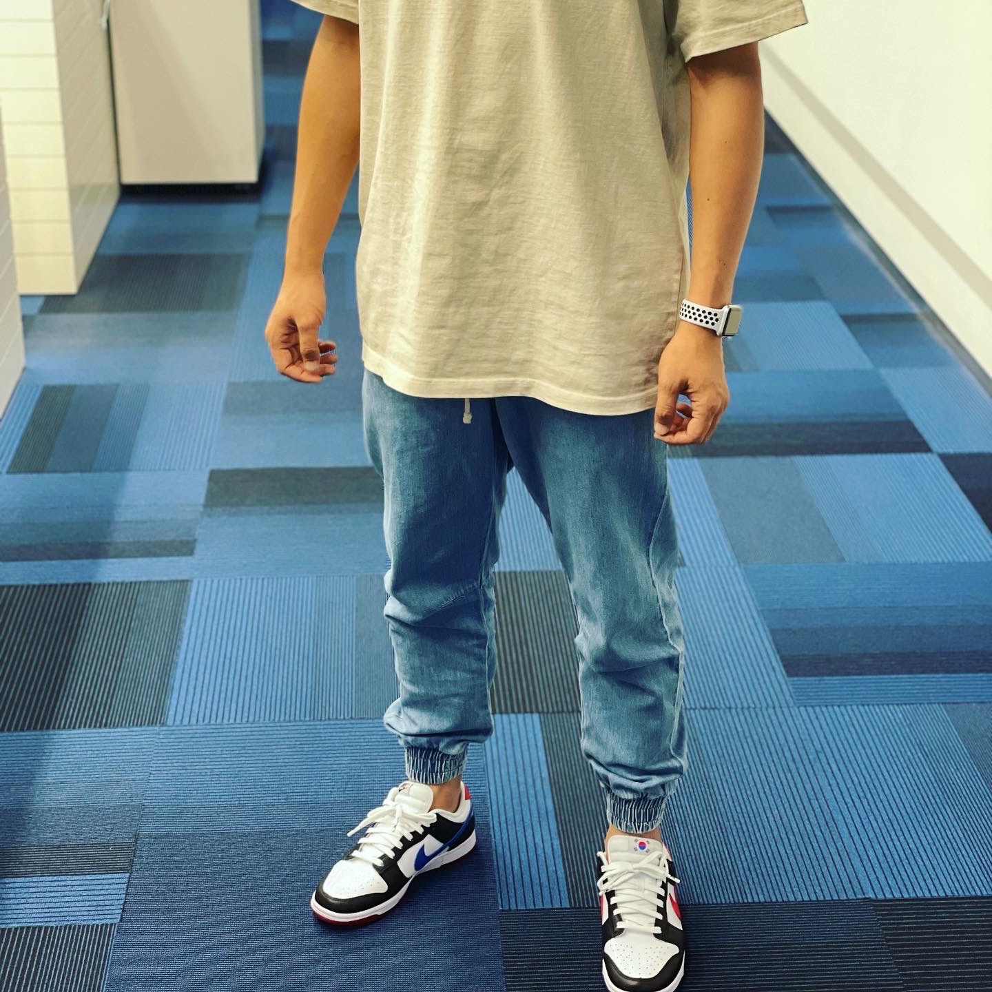 IAB Studio Pigment T-Shirt Oatmeal, Nike Dunk Low SE Seoul 착용 스타일 - 2