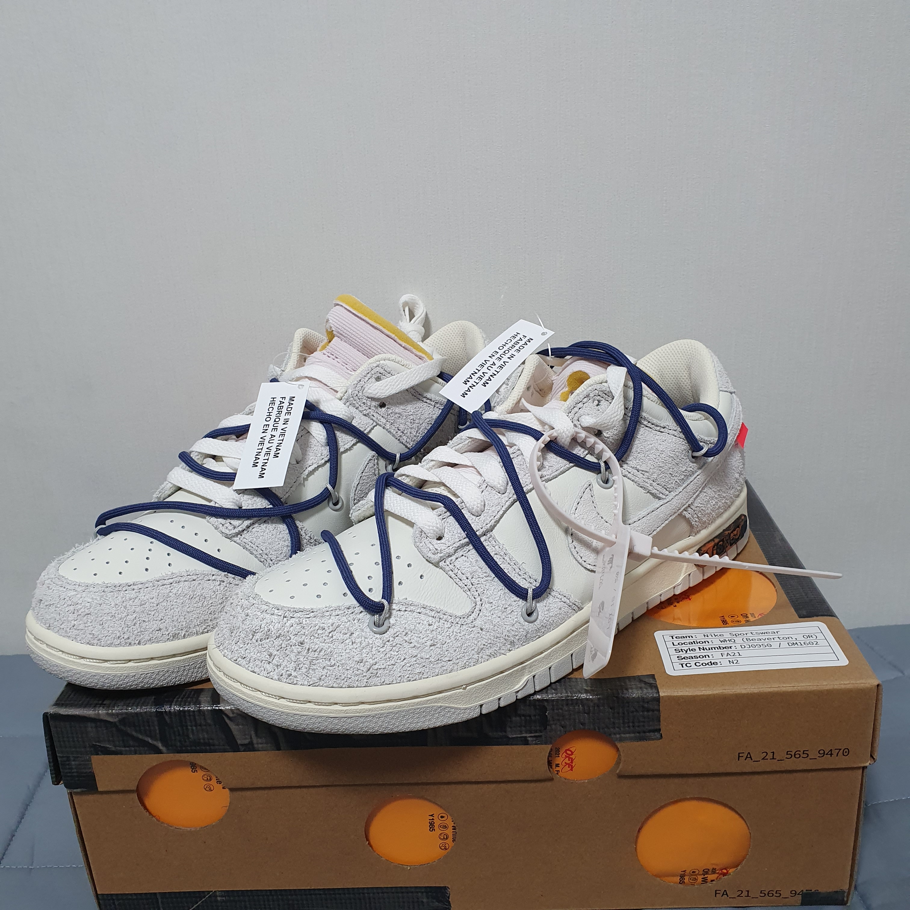 Nike x Off-White Dunk Low The 50 - Lot 18 착용 스타일 - 4