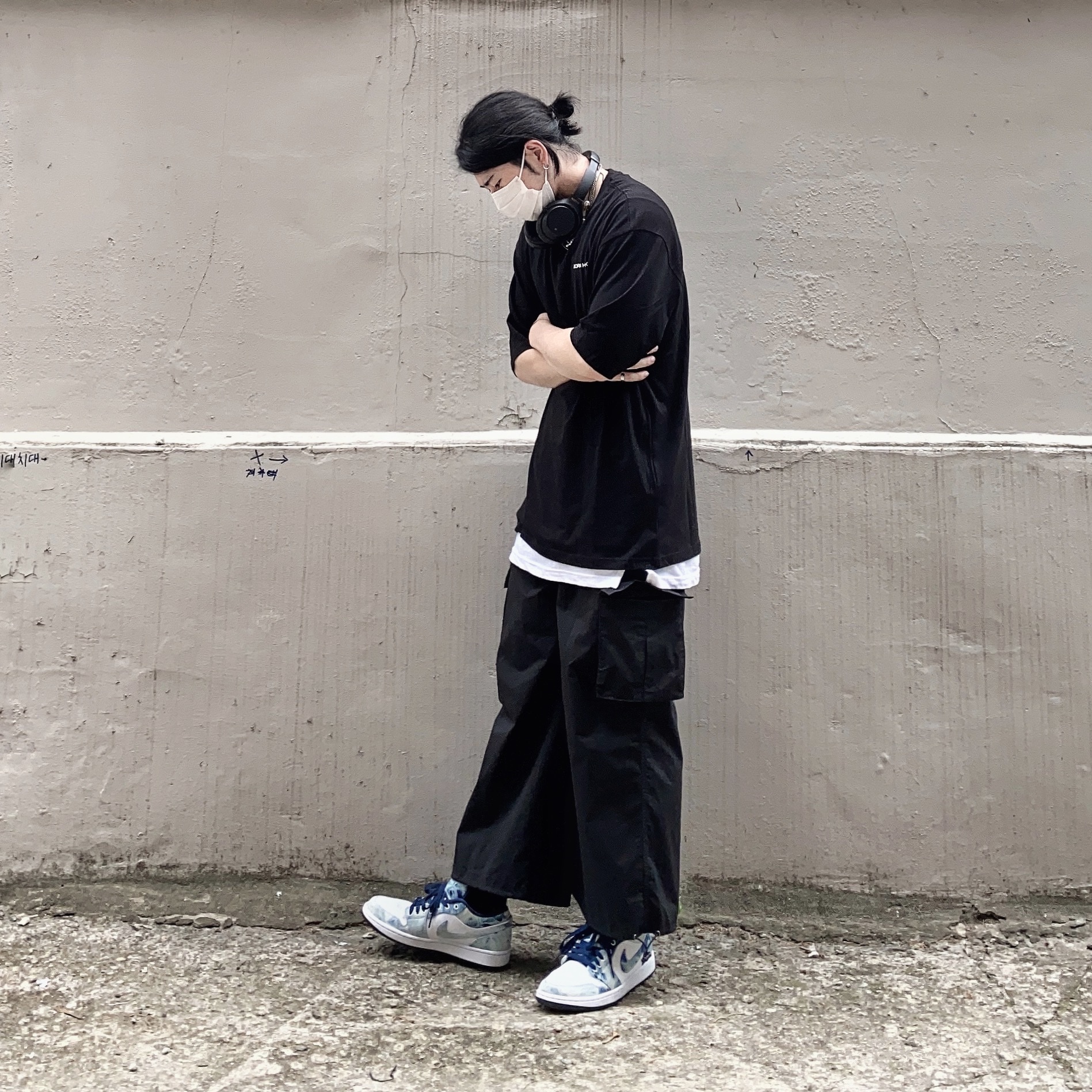 Jordan 1 Low SE Washed Denim 착용 스타일