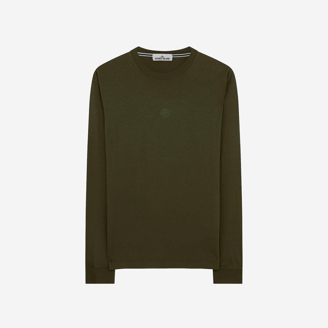 Stone Island 2ML66 Block Two Long Sleeve T-Shirt Olive Green - 21SS 상세 이미지 2