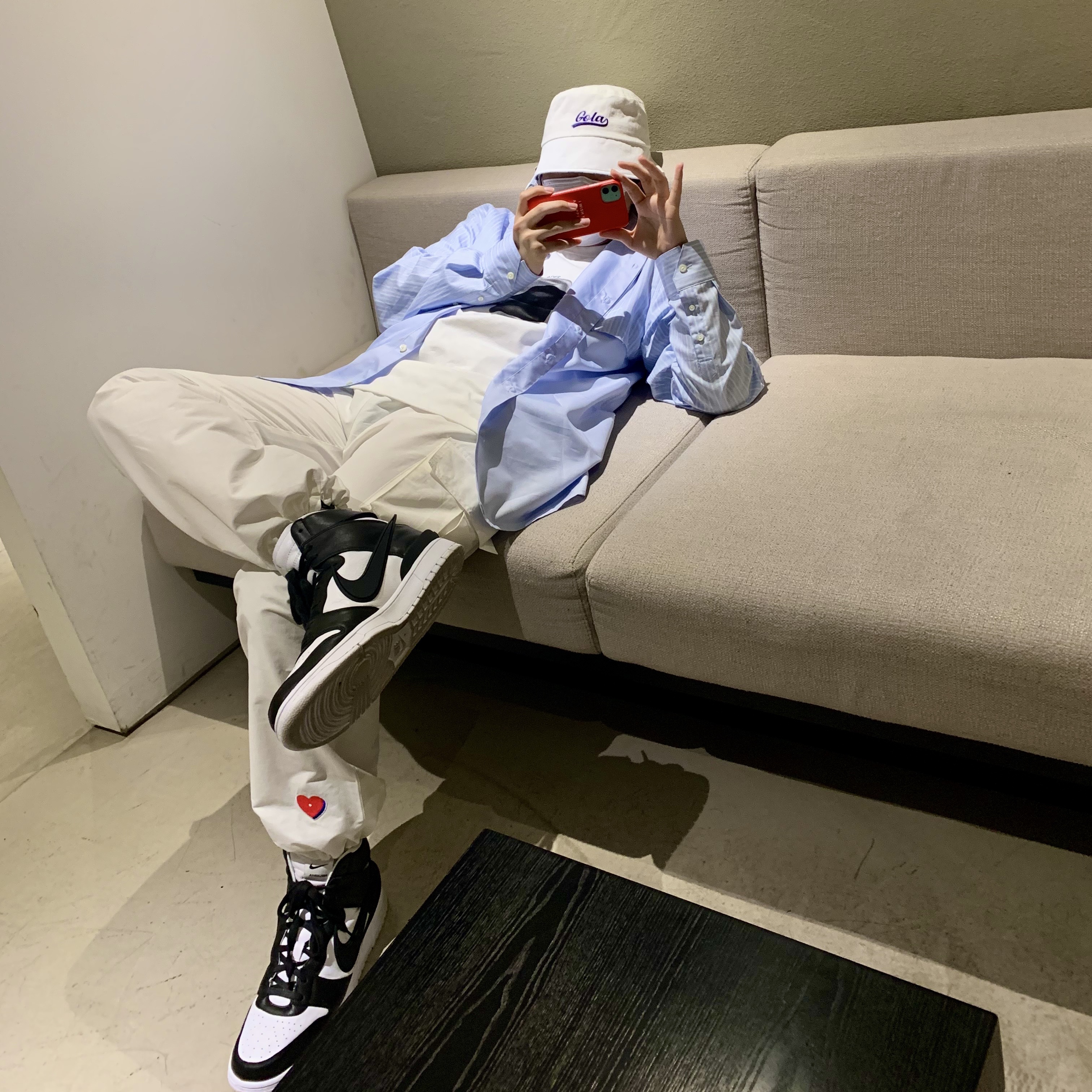 Nike x Ambush Dunk High Black 착용 스타일