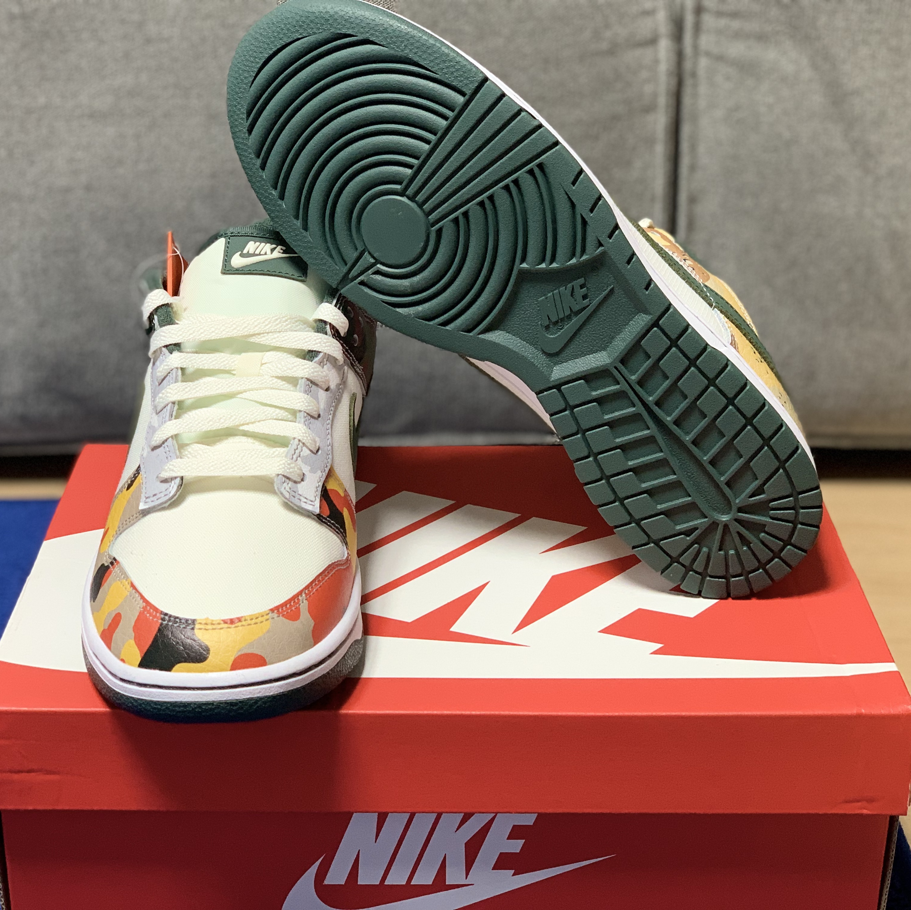 Nike Dunk Low SE Sail Multi Camo 착용 스타일 - 5