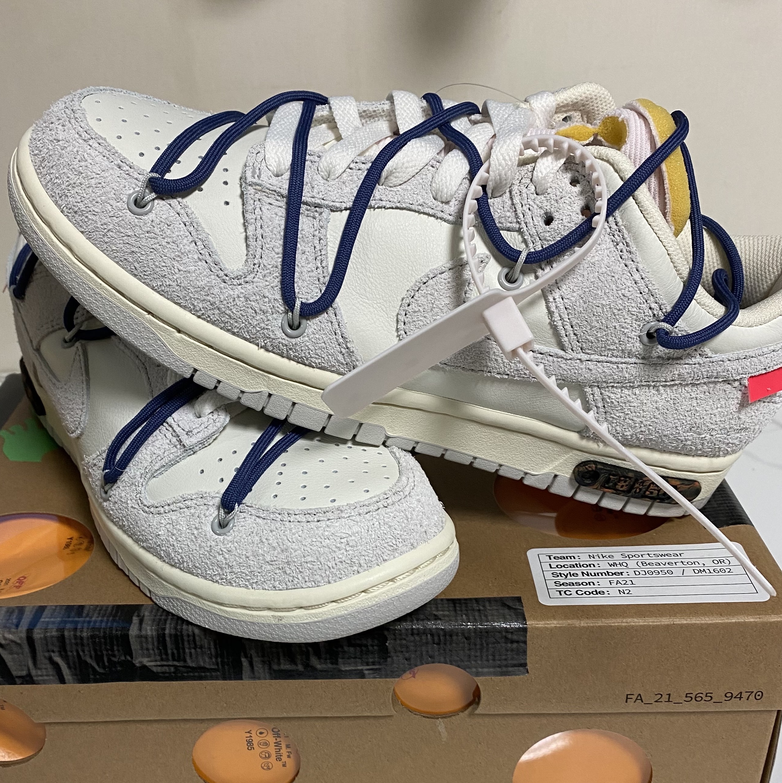 Nike x Off-White Dunk Low The 50 - Lot 18 착용 스타일 - 1