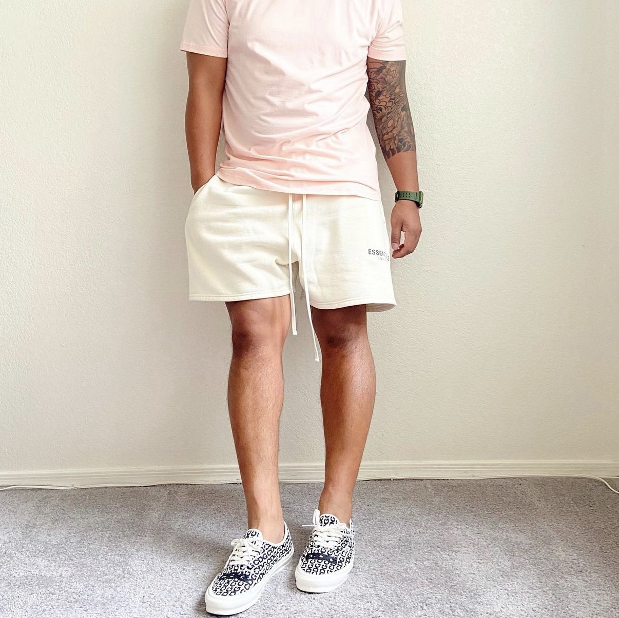 Vans Vault x CDG OG Authentic LX White Black 착용 스타일 - 2