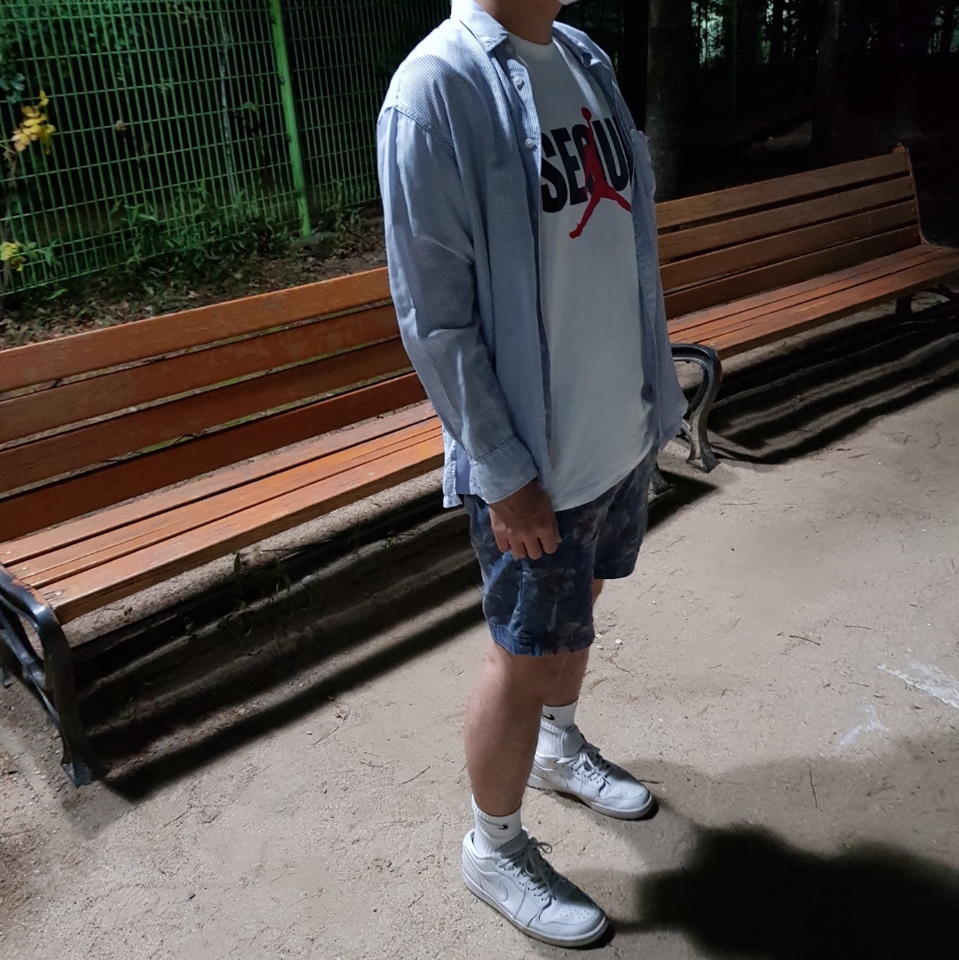 Jordan 1 Low Triple White Tumbled Leather 2020 착용 스타일