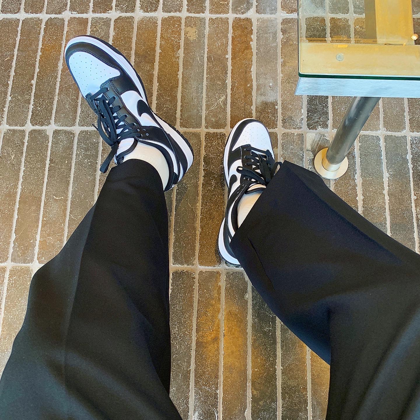 Nike Dunk Low Retro Black 착용 스타일 - 3