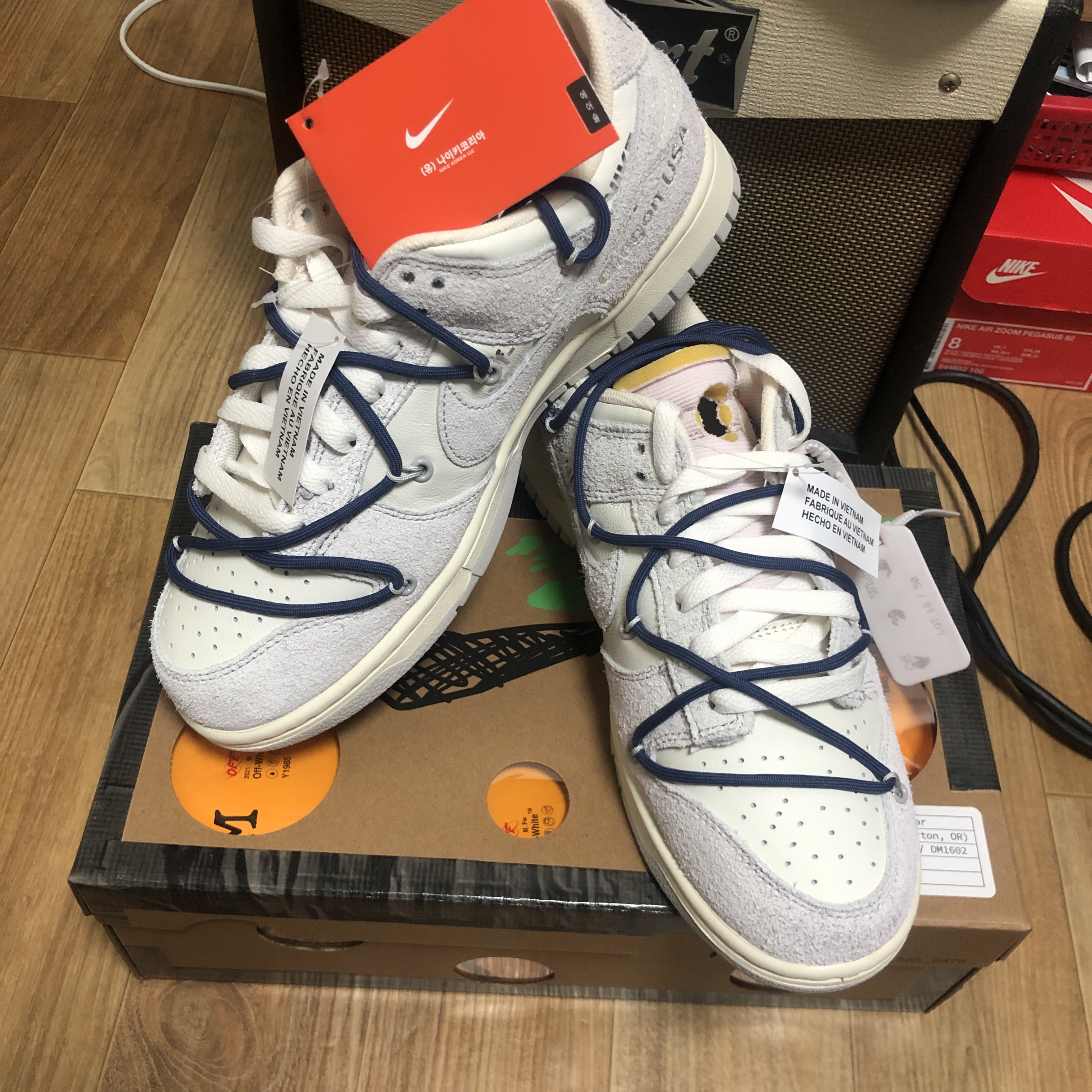 Nike x Off-White Dunk Low The 50 - Lot 18 착용 스타일 - 2